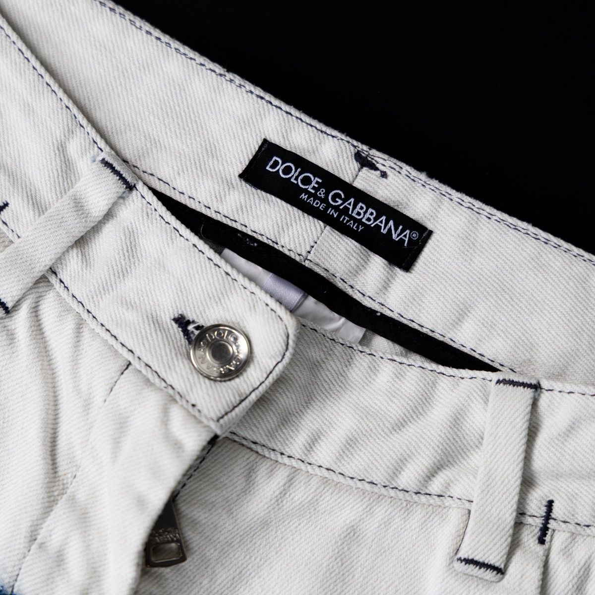 Dolce & Gabbana Dolce&Gabbana Womens White Jeans Tie Dye Designer Denim Size 27" / US 4 / IT 40 - 9 Thumbnail