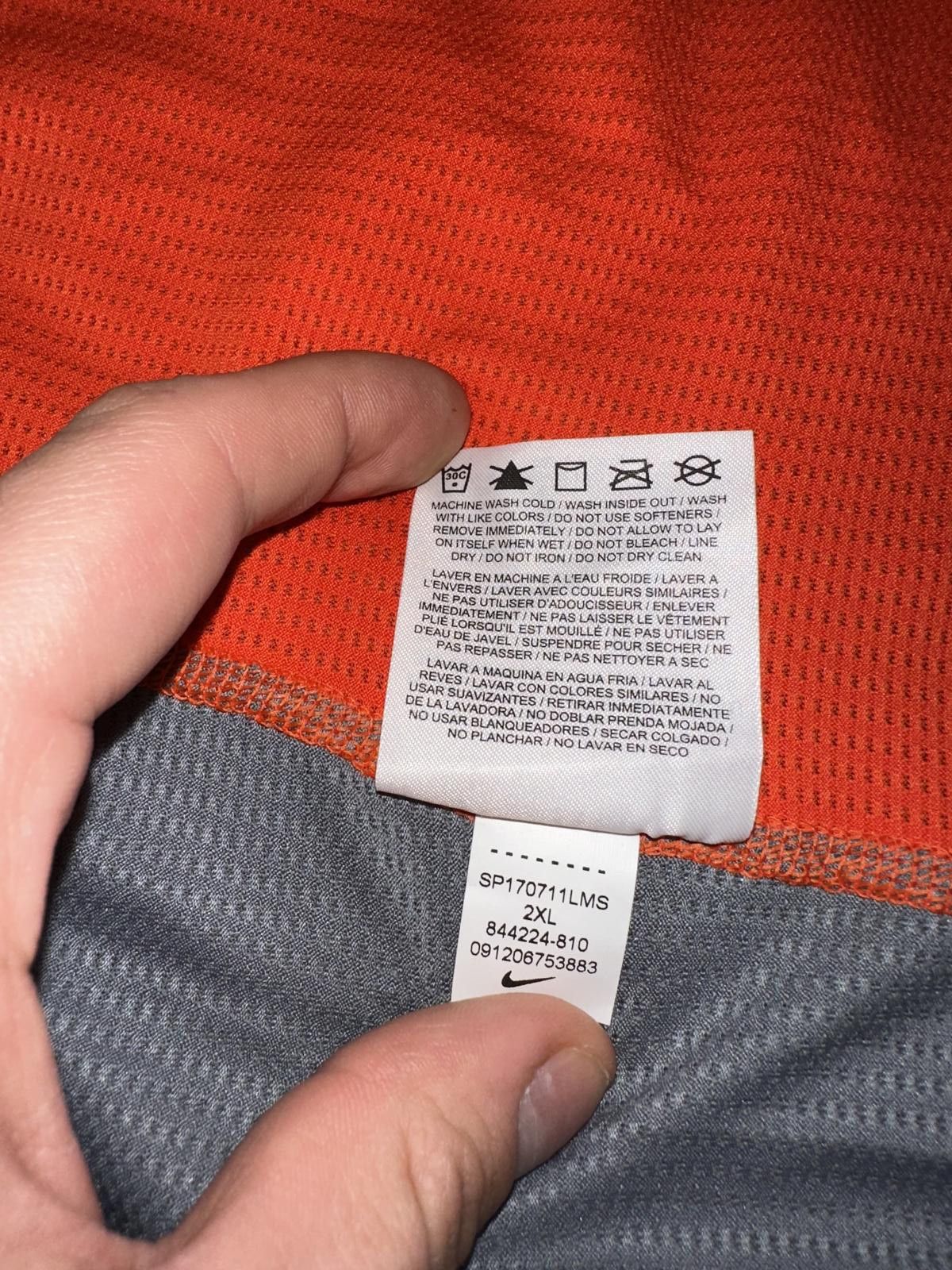 Nike Nike Men’s Pro Hypercool Training Compression Long Sleeve Orange Shirt Size US XXL / EU 58 / 5 - 8 Thumbnail