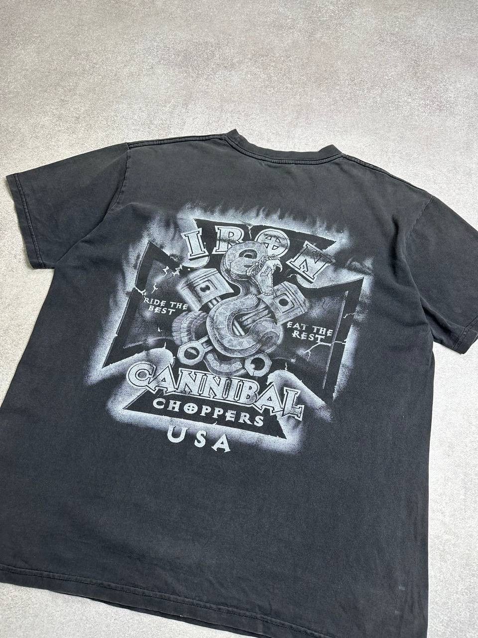 Band Tees Iron Cannibal Choppers T Shirt 2001s Lincoln Vintage Merch Size US XL / EU 56 / 4 - 6 Thumbnail