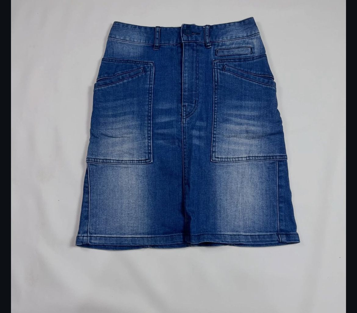 Avirex 2000s Avirex Military Monkey Jeans Skirt y2k Size 27" / US 4 / IT 40 - 2 Thumbnail