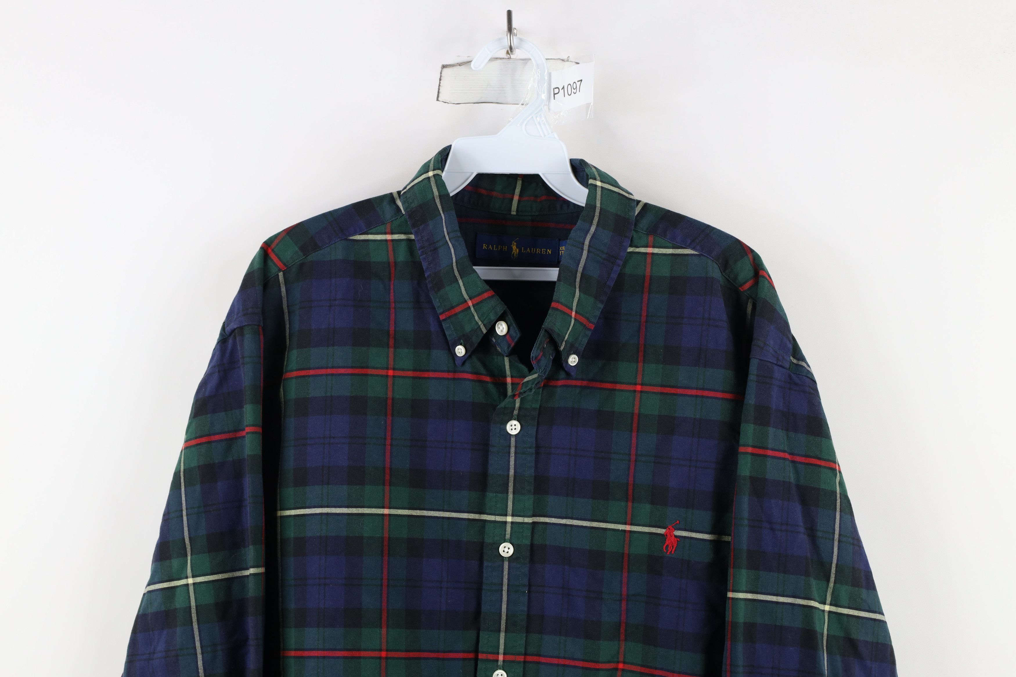 Ralph Lauren × Vintage Vintage Ralph Lauren Collared Button Down Shirt Plaid Size US XXL / EU 58 / 5 - 2 Thumbnail