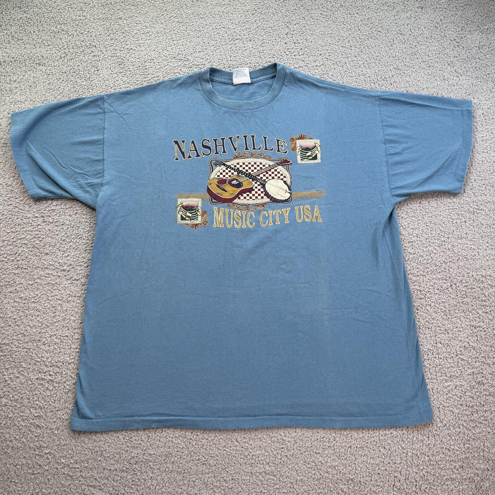 Other Vintage 90s Nashville Music City USA T Shirt XXL Blue Size US XXL / EU 58 / 5 - 1 Thumbnail