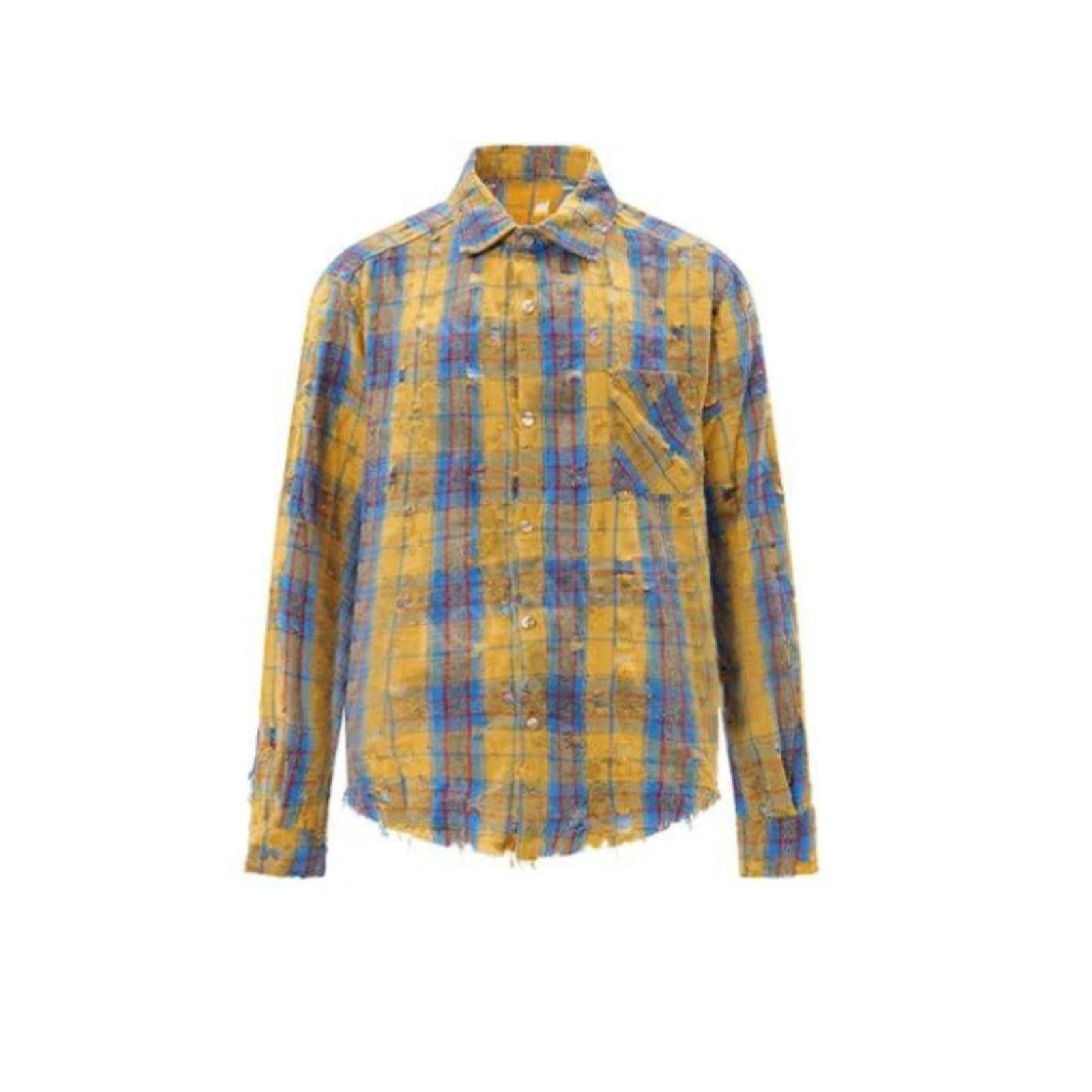 Japanese Brand Flannel Raw Edge Long Sleeve shirt Size US M / EU 48-50 / 2 - 3 Thumbnail