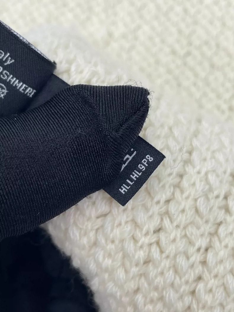 Chanel Chanel Black and white color-blocked cashmere scarf 2504-Ne Size ONE SIZE - 7 Thumbnail