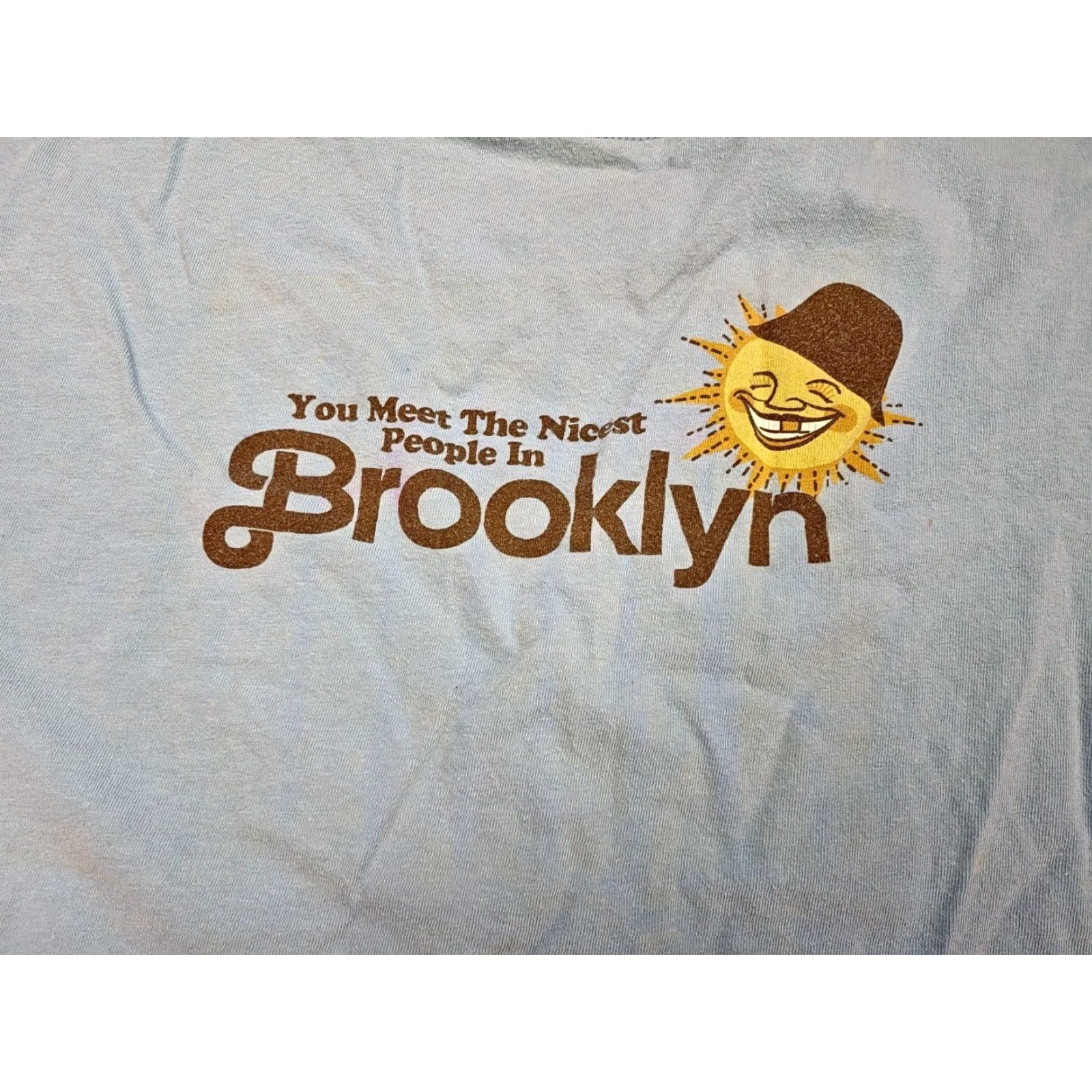 Fanci Club Vintage 90s Fan Club Brooklyn New York Funny T-Shirt Men 3XL Small Fit Cotton Blue Size US XXL / EU 58 / 5 - 7 Thumbnail