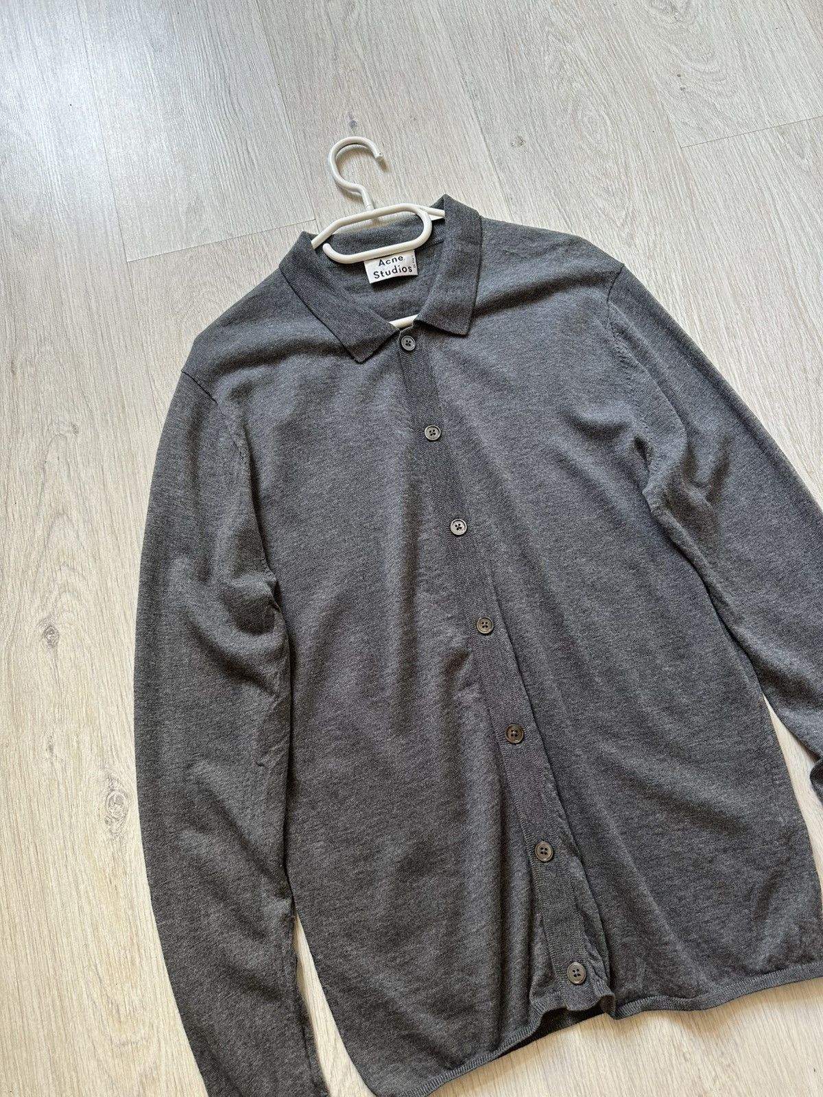 Acne Studios Acne Studios Clissold S Wool Cardigan Sweater Gray Size M Size US M / EU 48-50 / 2 - 3 Thumbnail