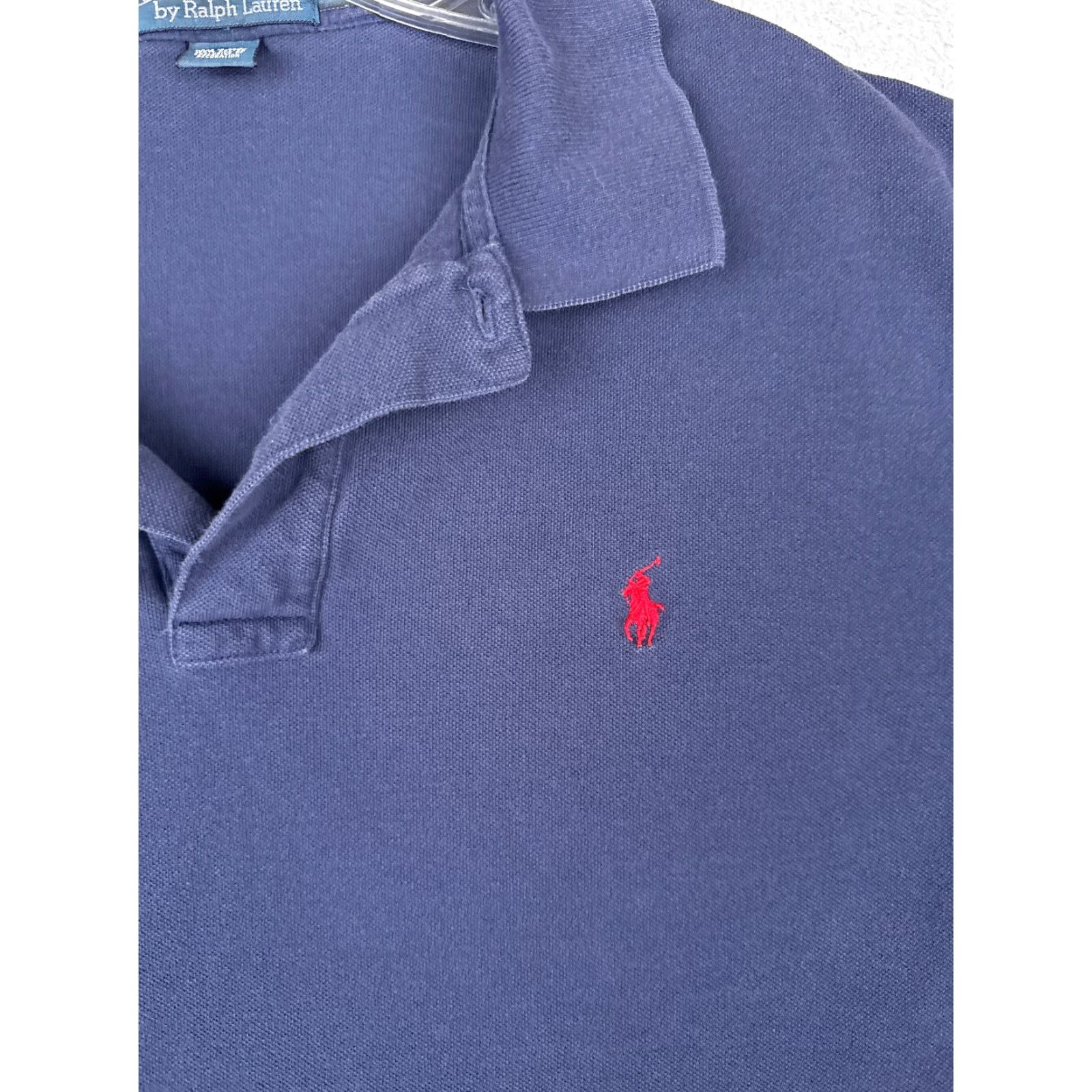 Polo Ralph Lauren VINTAGE Polo Ralph Lauren Polo Shirt Adult 2XL Blue 100% Cotton Jersey Polo Shirt – Classic Fit Mens Shirt Size US XXL / EU 58 / 5 - 6 Thumbnail
