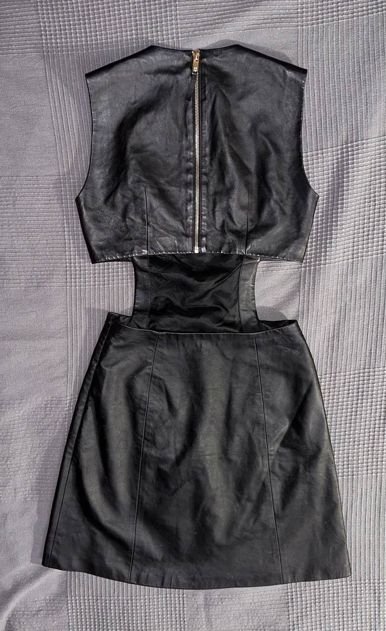 Sonia Rykiel Sonia Rykiel full Leather dress from podium PF2016 look 24 Size S / US 4 / IT 40 - 2 Thumbnail
