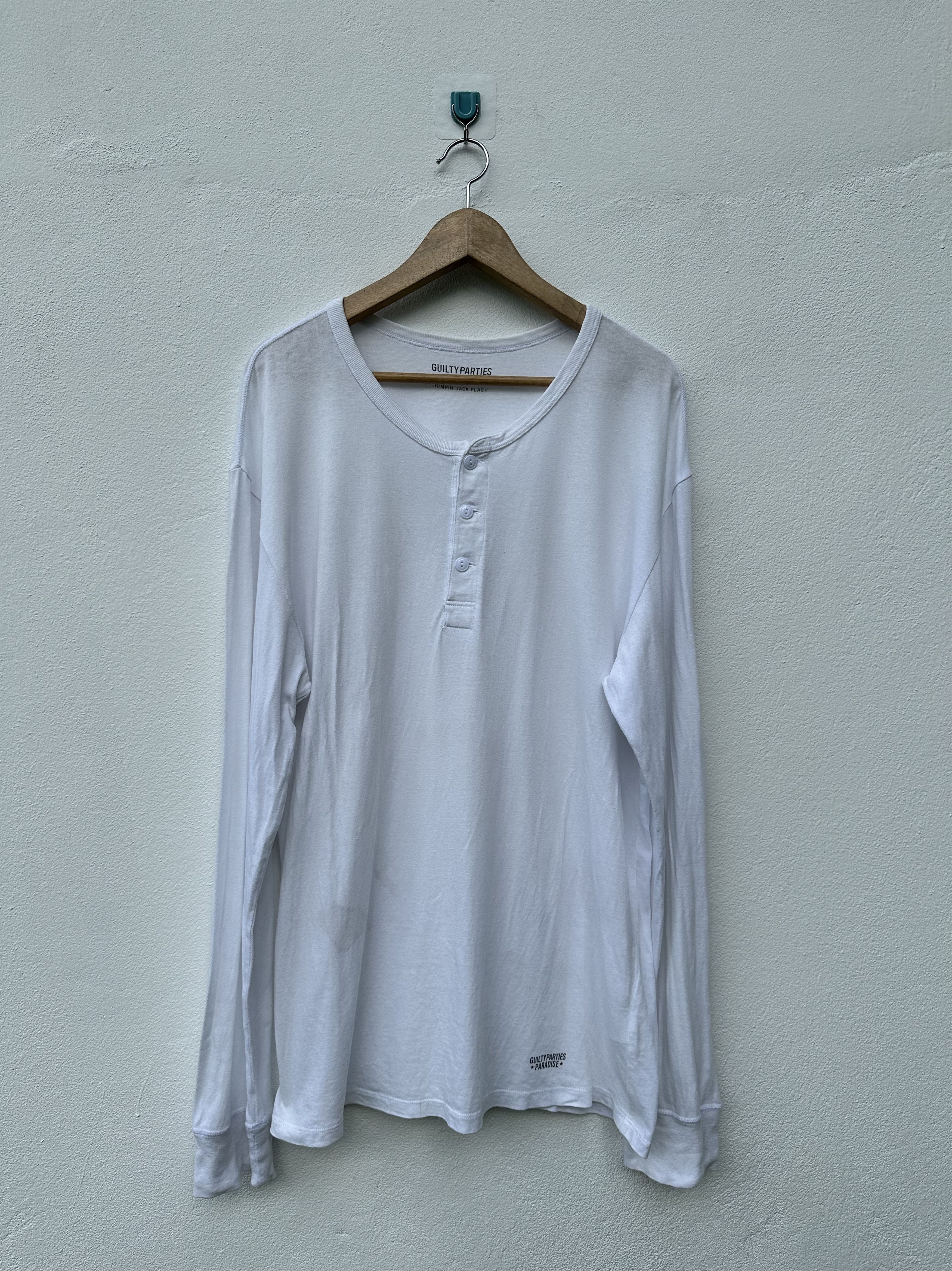 Wacko Maria Guilty Party Paradise Henley GP-006-Blankline Jumpin Shirt Size US XL / EU 56 / 4 - 1 Thumbnail
