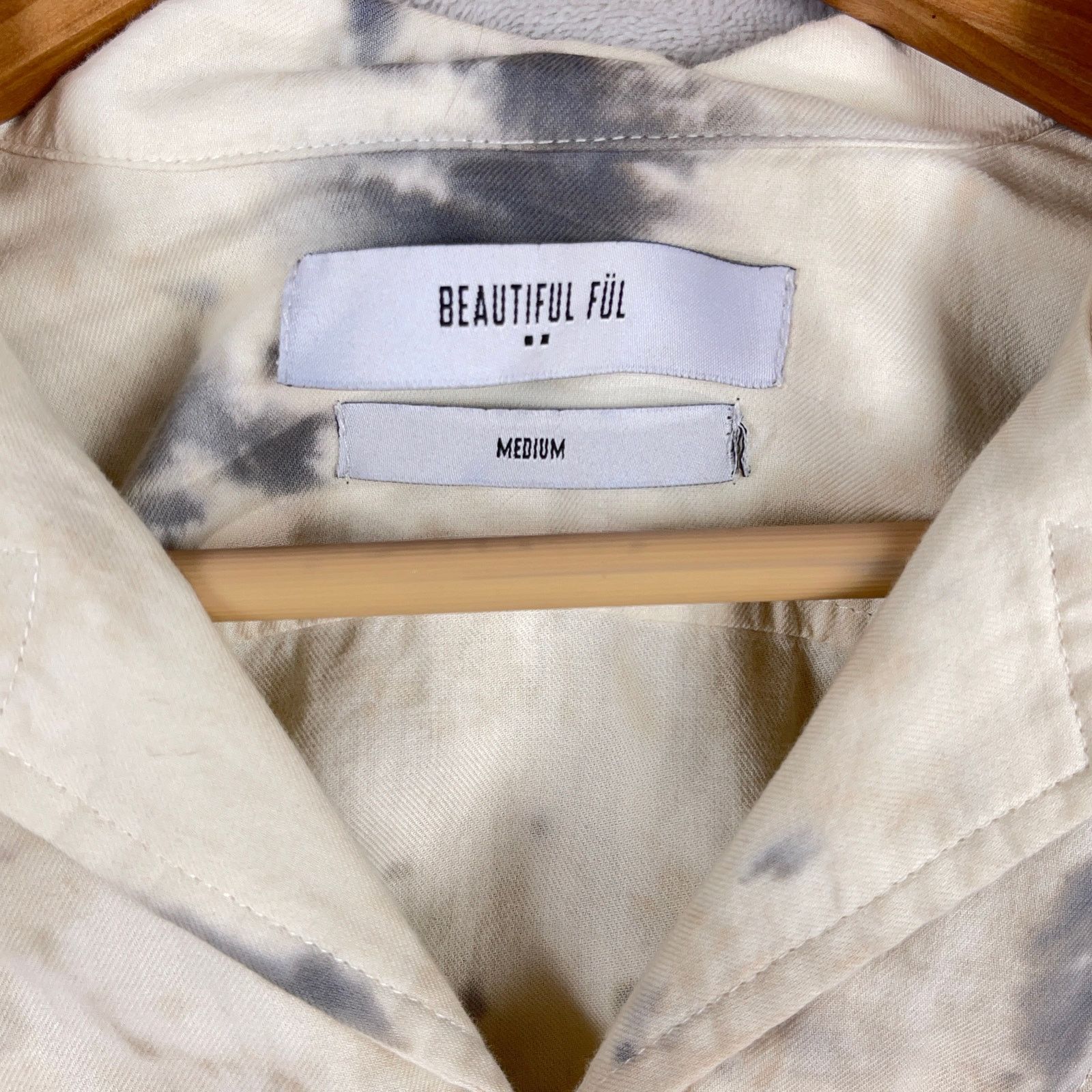 Beautiful Ful Beautiful Fül BTFL Short Sleeve Hand Dyed Bone Shirt Rare Size US M / EU 48-50 / 2 - 4 Thumbnail