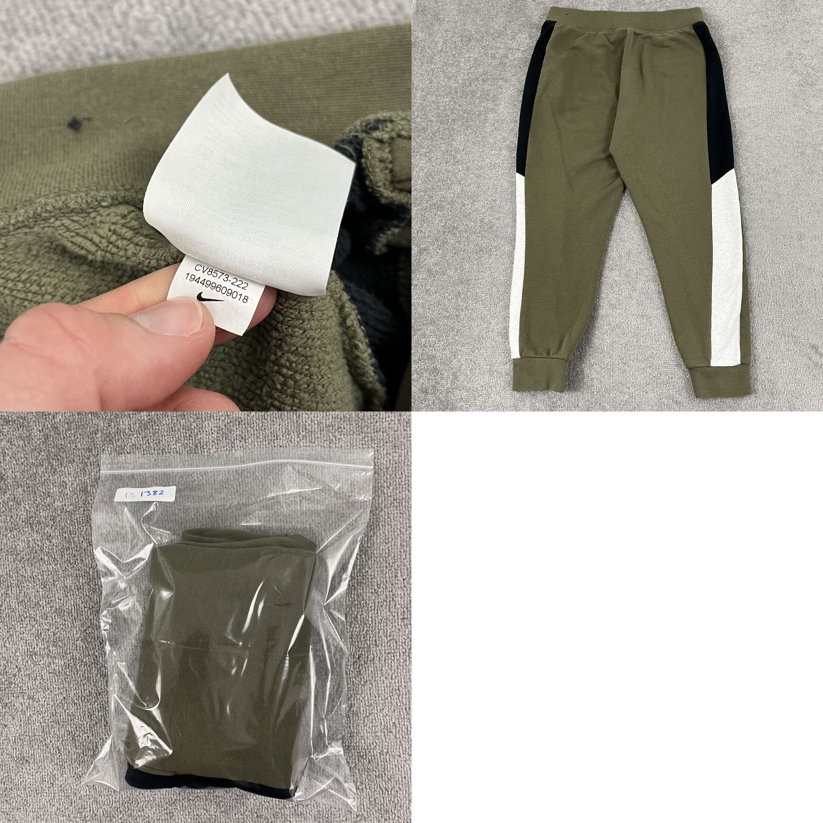 Nike VINTAGE Nike Air Sportswear Fleece Joggers Women Large / 26" Green Gray Black Sweatpants Size 36" / US 14 / IT 50 - 8 Thumbnail