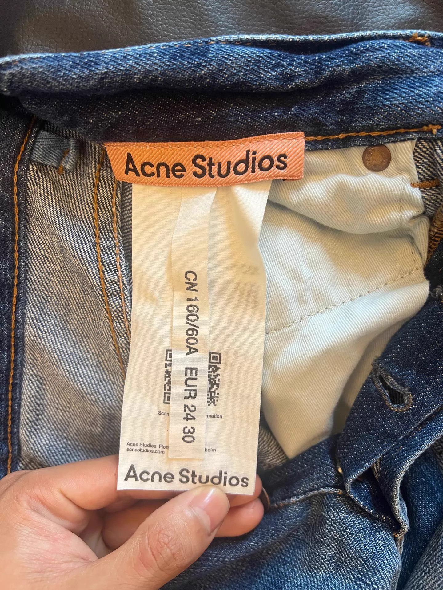 Acne Studios Acne 2021FW Reg women's jeans stone ripped paint 24/30 NWOT Size 24" / US 00 / IT 34 - 5 Thumbnail