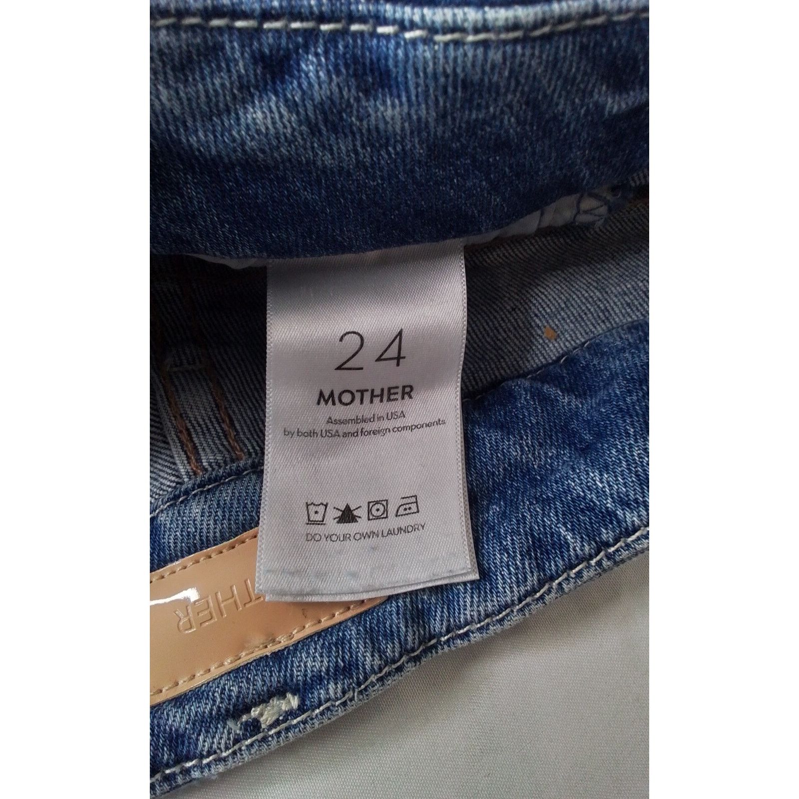 MOTHER Mother Jeans Women's 24 The Looker Ankle Fray Size 24" / US 00 / IT 34 - 8 Thumbnail