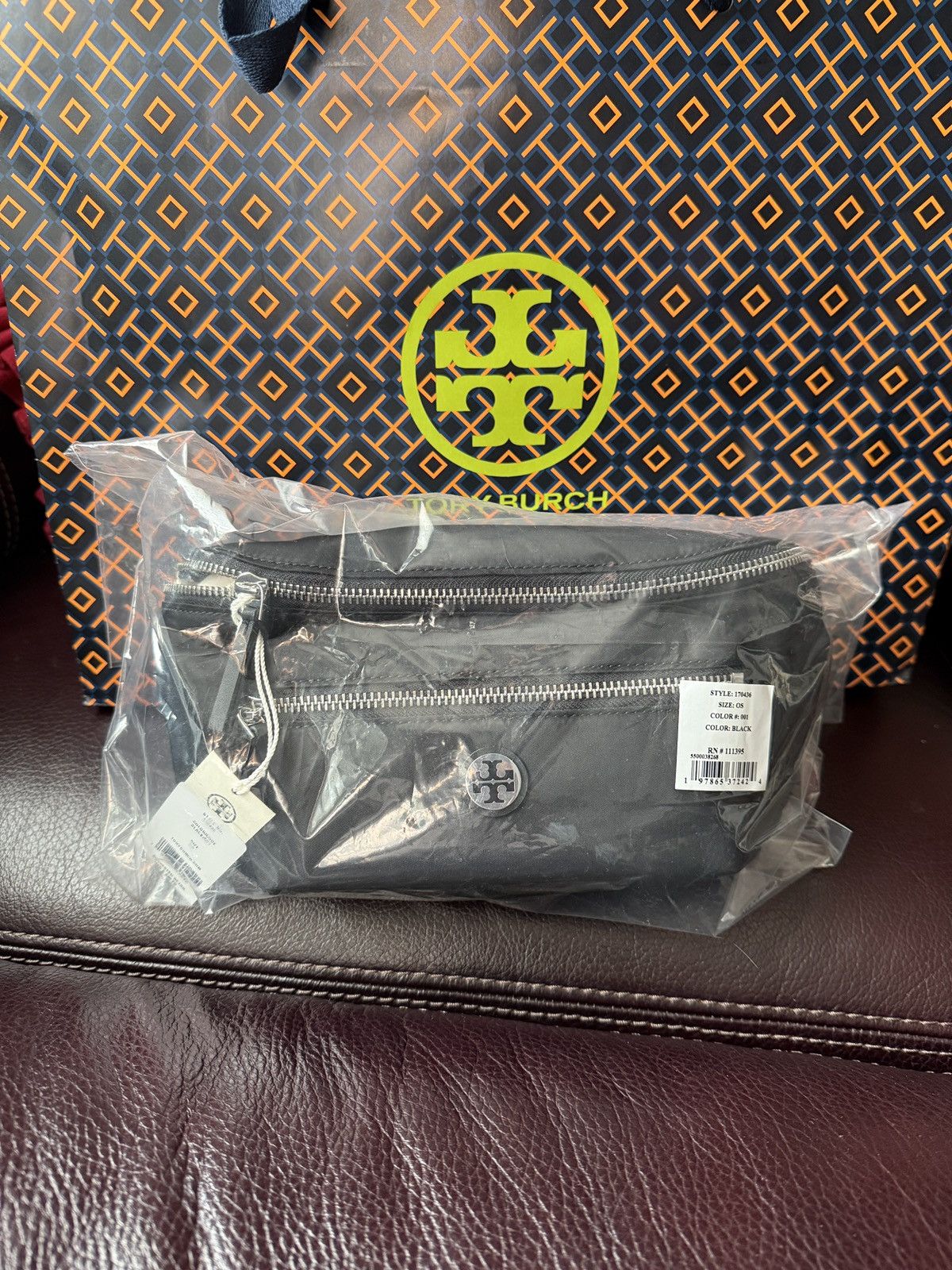 Tory Burch TORY BURCH BLACK NYLON BELT BAG FANNY PACK CROSSBODY PURSE Size ONE SIZE - 2 Thumbnail