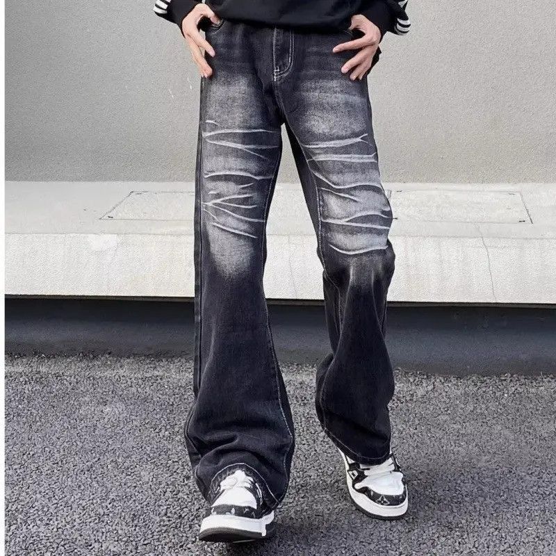 Japanese Brand Retro loose wide leg high street jeans Size US 32 / EU 48 - 6 Thumbnail