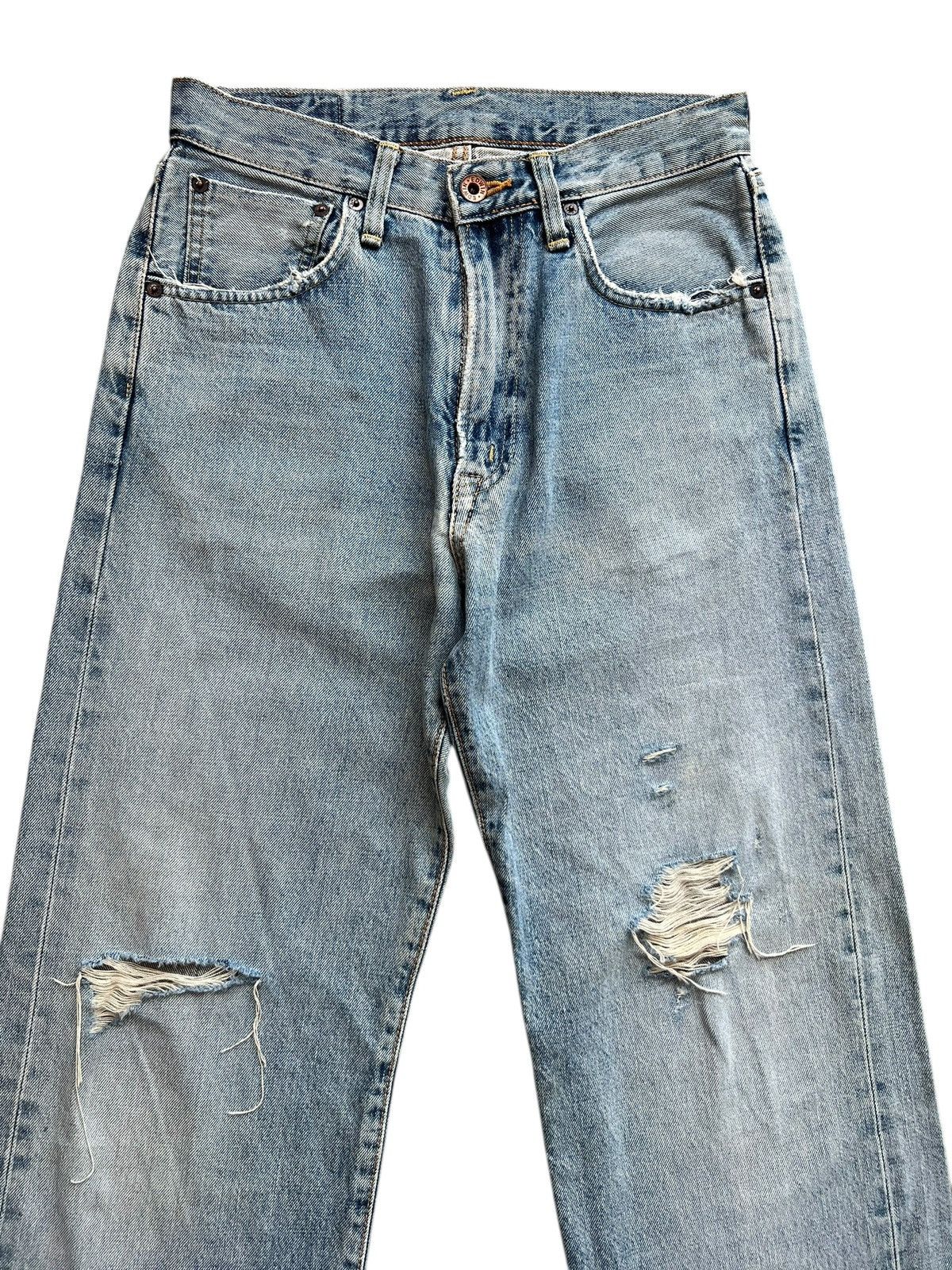Edwin Vintage Edwin 505x Selvedge Wide Distressed Denim Jeans Size US 28 / EU 44 - 4 Thumbnail