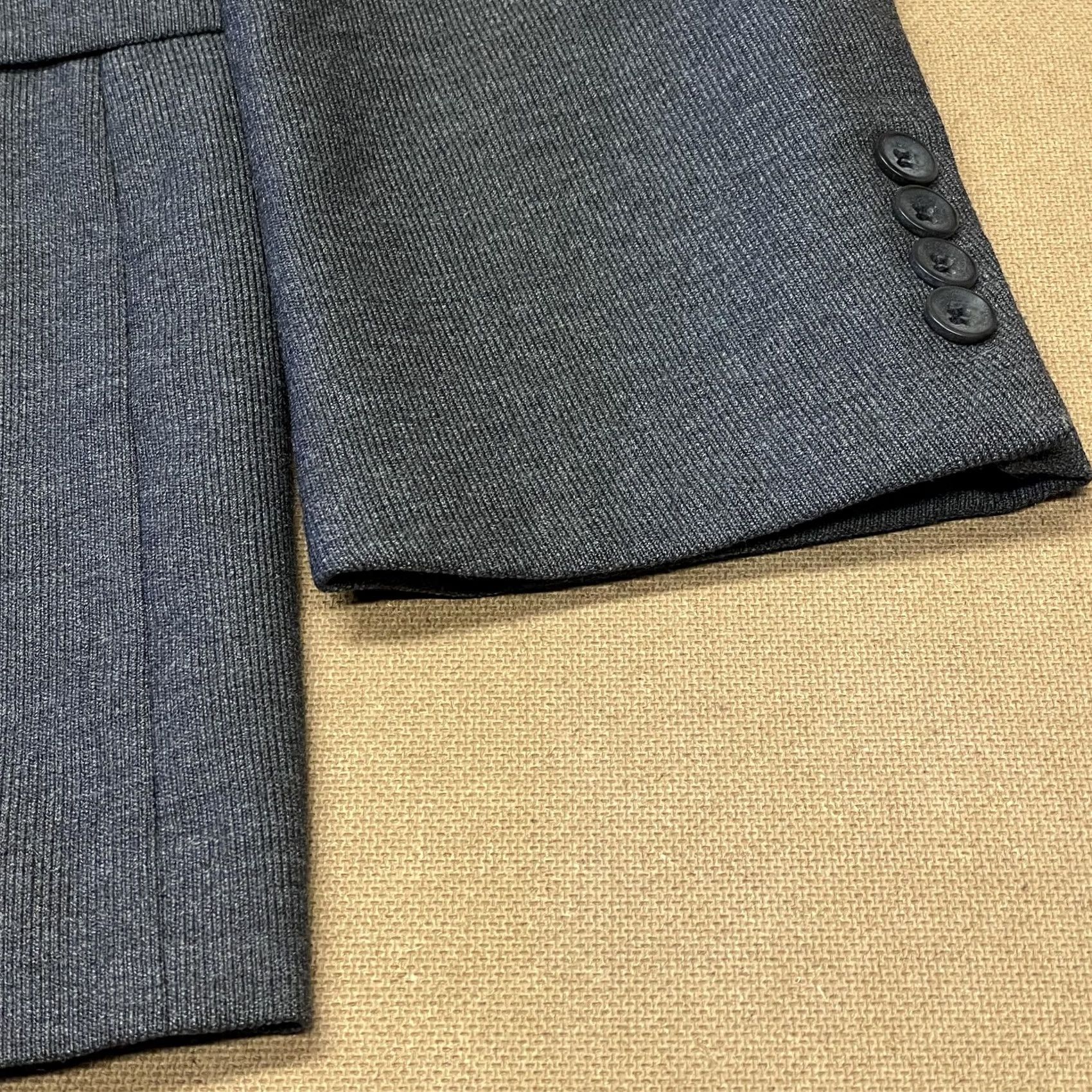 Oscar De La Renta Oscar de la Renta Blazer Mens 44 Long Gray 100% Wool 3 Button Flap Pockets Lined Size 44R - 7 Thumbnail