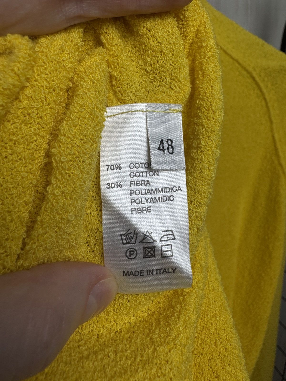 Roberto Collina Roberto Collina Towel style cotton fibre yellow sweatshirt Size US M / EU 48-50 / 2 - 10 Thumbnail