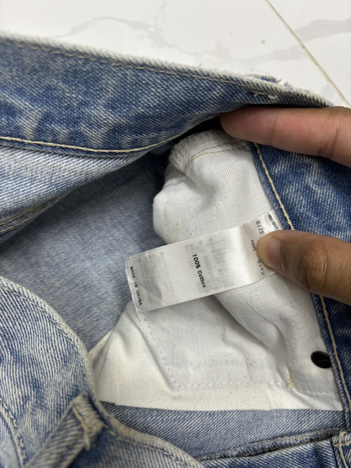 If Six Was Nine Moussy 🇯🇵 Patches Slim Fit Distressed Denim Jeans Size US 30 / EU 46 - 10 Thumbnail