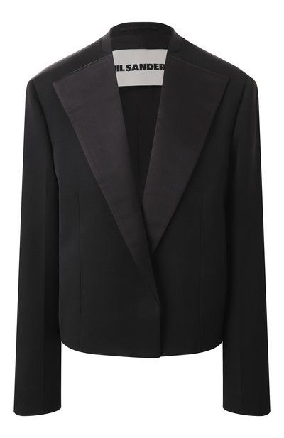 Jil Sander o1loc1c0426 Wool Jacket in Black Size M / US 6-8 / IT 42-44 - 1 Thumbnail