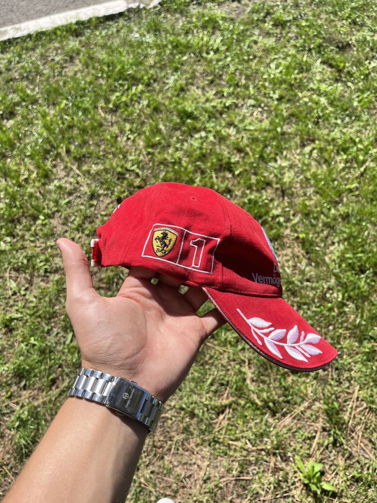 Ferrari × Vintage Vintage Ferrari F1 Michael Schumacher Hat Size ONE SIZE - 2 Thumbnail