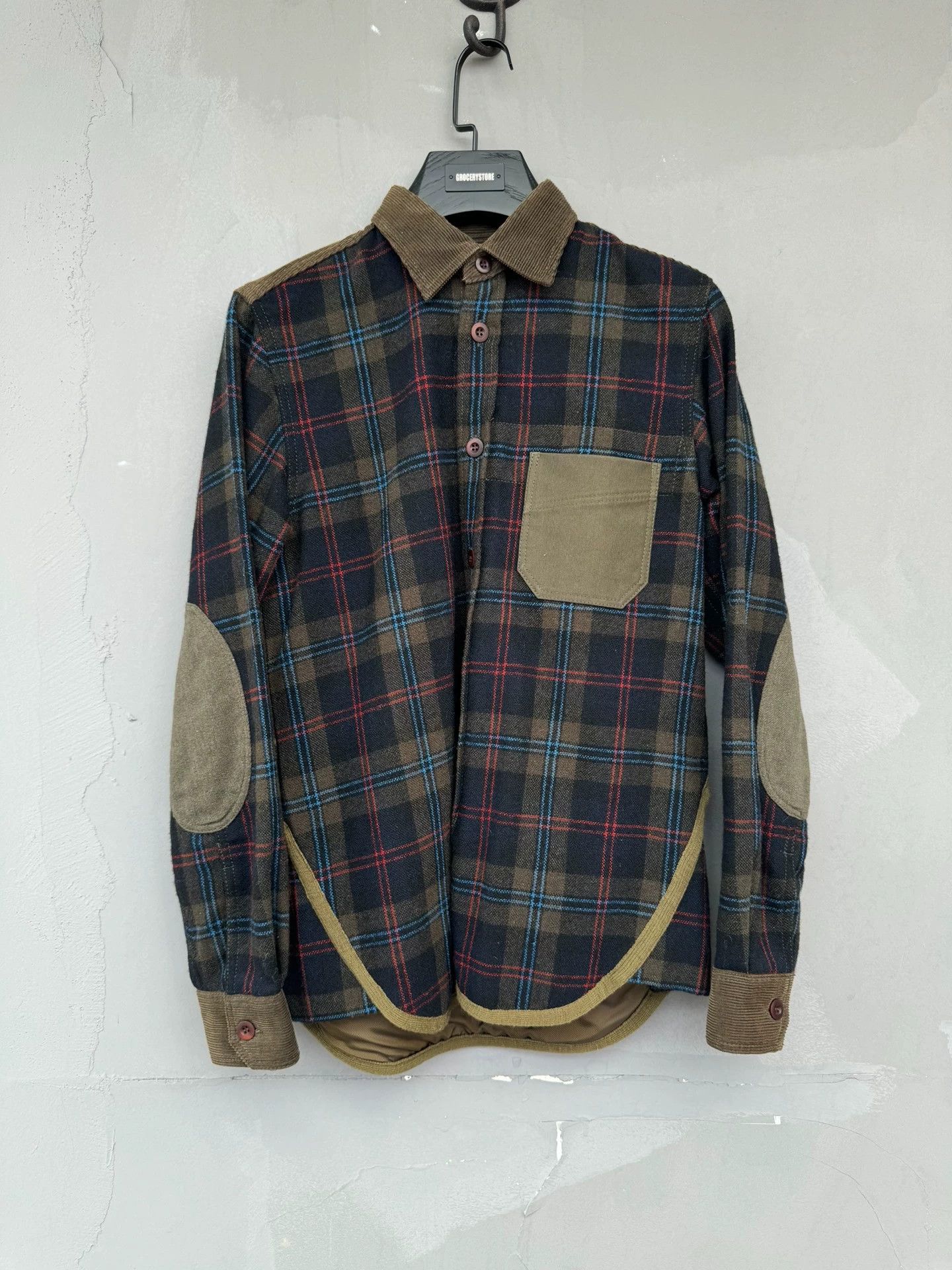 Junya Watanabe JUNYA WATANABE MANBlended wool nylon spliced outdoor shirt Size US XS / EU 42 / 0 - 1 Thumbnail