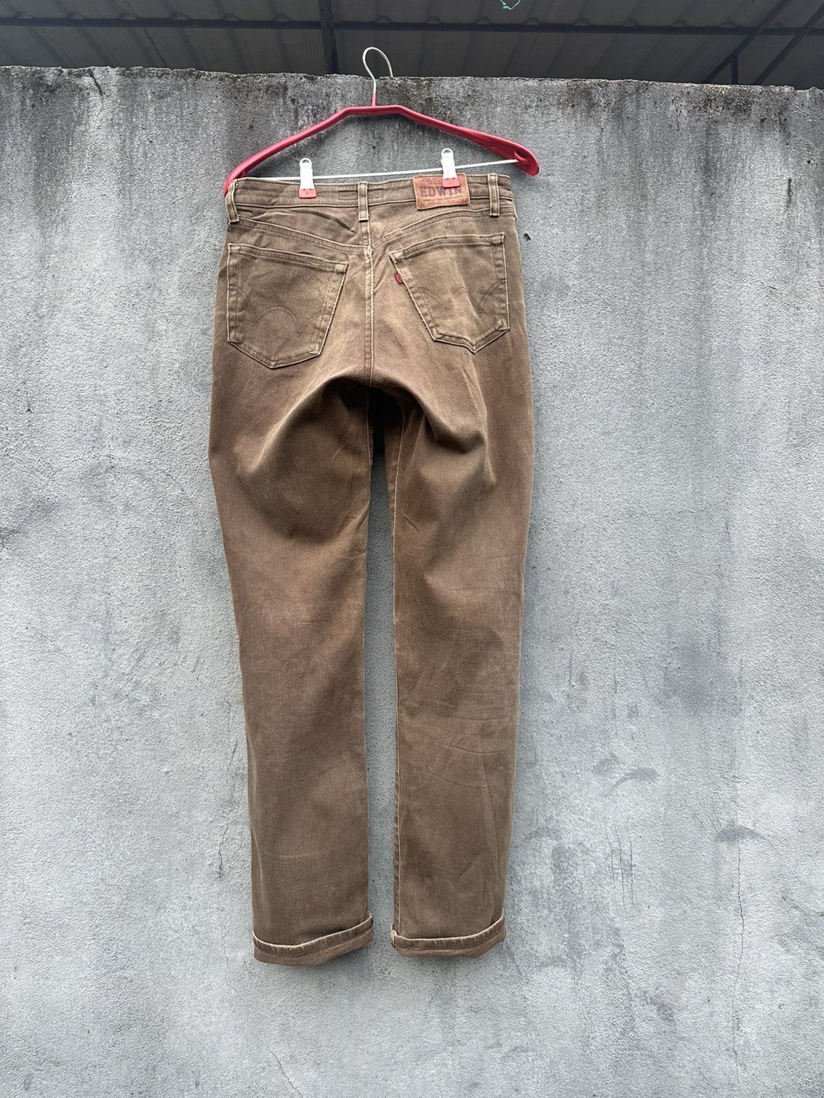 Edwin 👹Vintage Edwin 503 Flex Baggy Brown Jeans Size US 27 - 2 Thumbnail