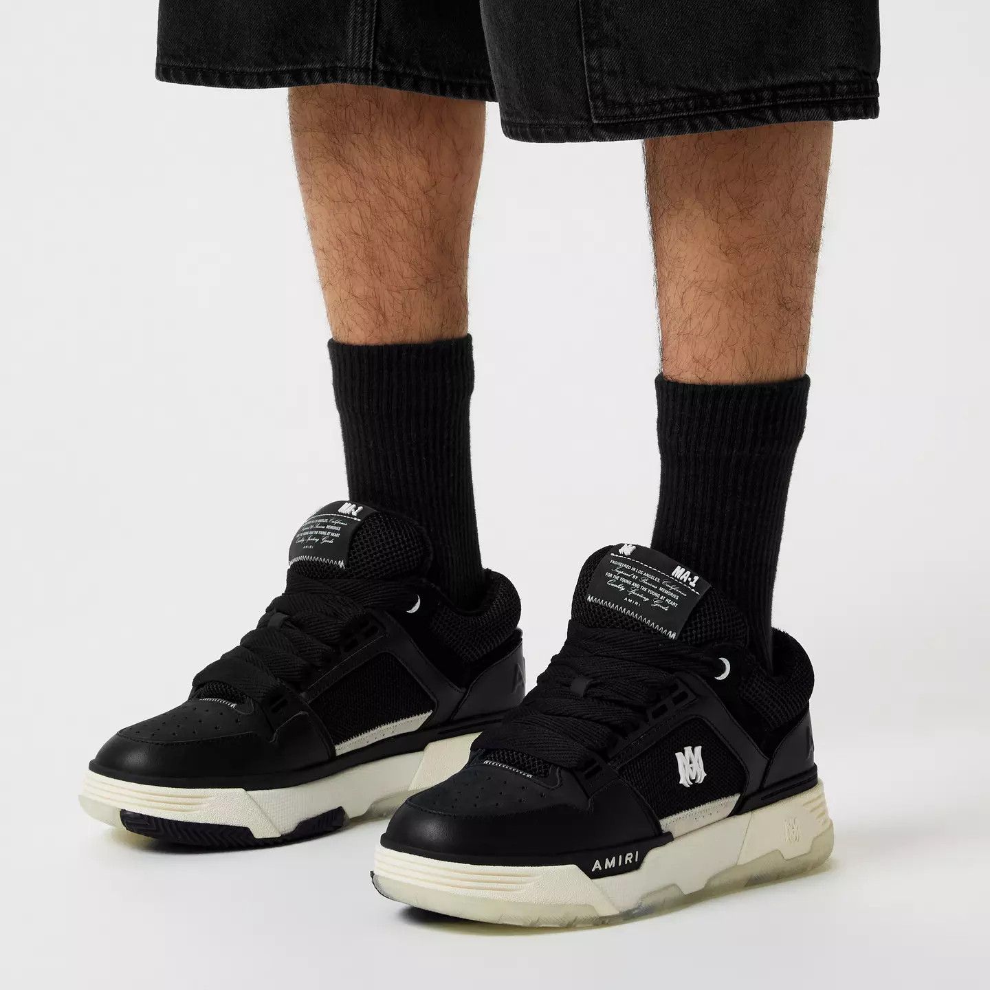 Amiri o1g2r1mq0426 MA-1 High Top Trainers in Black Size US 8 / EU 41 - 2 Thumbnail