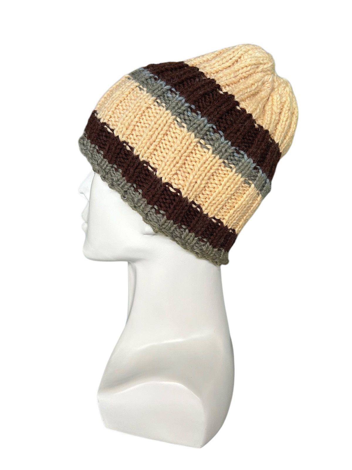 Japanese Brand × Kapital × Vintage Crochet Knitted Handmade Rare Beanie Hats ☠️☠️ Size ONE SIZE - 2 Thumbnail