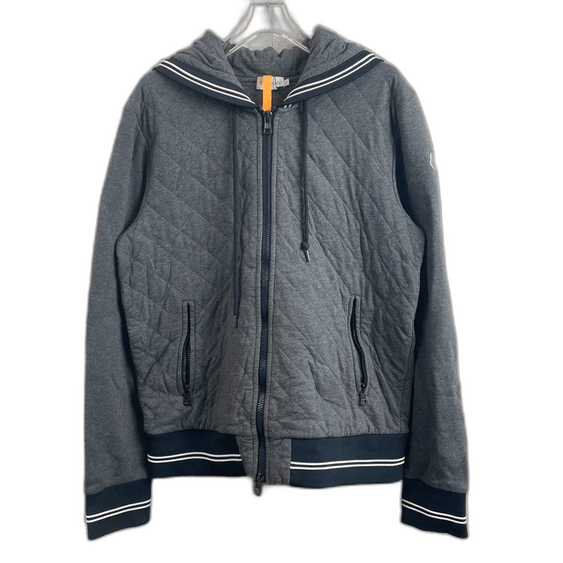 Moncler Moncler gray hooded quilted jacket Size US L / EU 52-54 / 3 - 1 Thumbnail