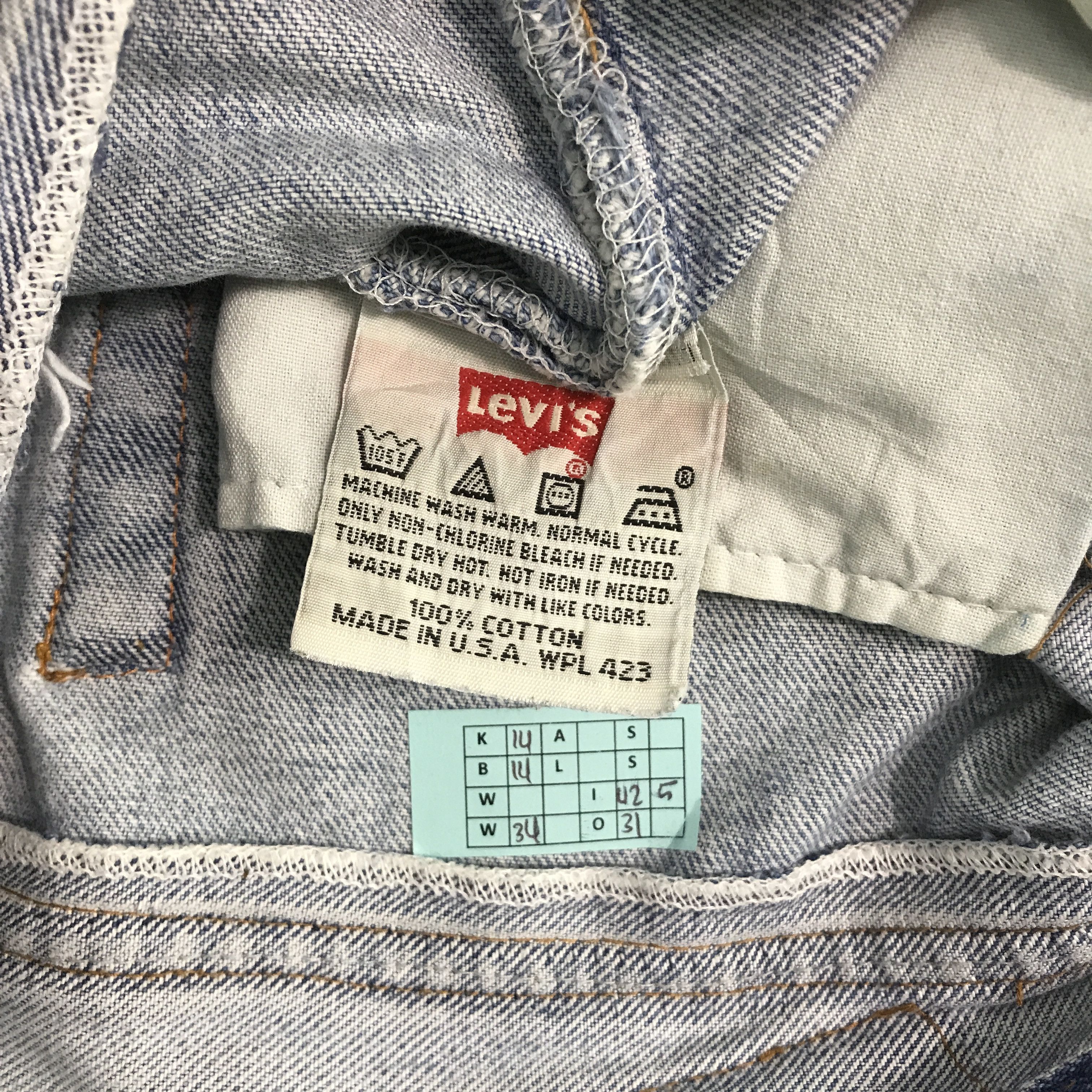 Levi's Vintage Clothing × Vintage LEVI'S 501 DISTRESSED PATCHWORK DENIM JEANS Size US 32 / EU 48 - 16 Thumbnail