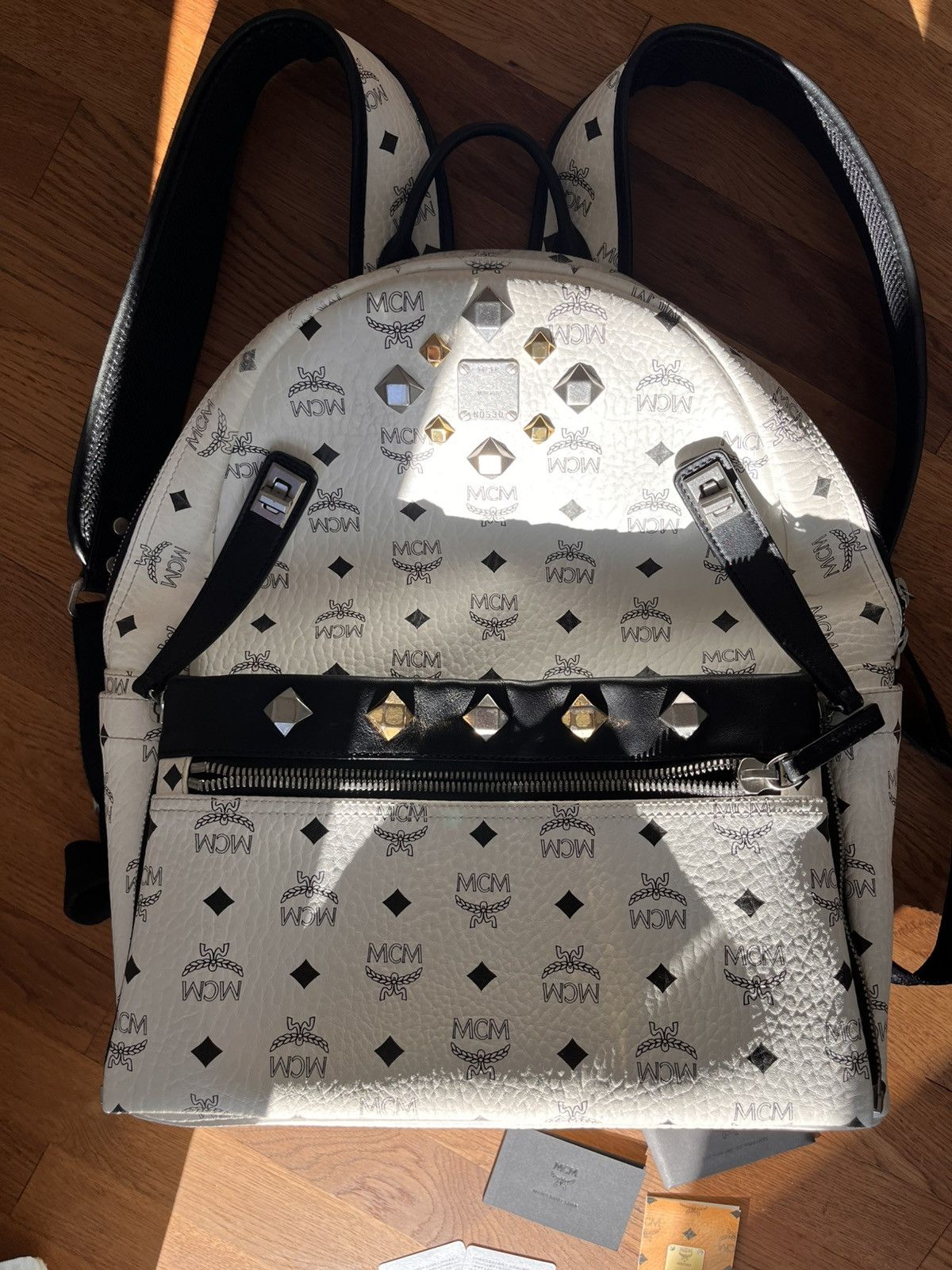 MCM MCM | Monoprint studded backpack Size ONE SIZE - 2 Thumbnail
