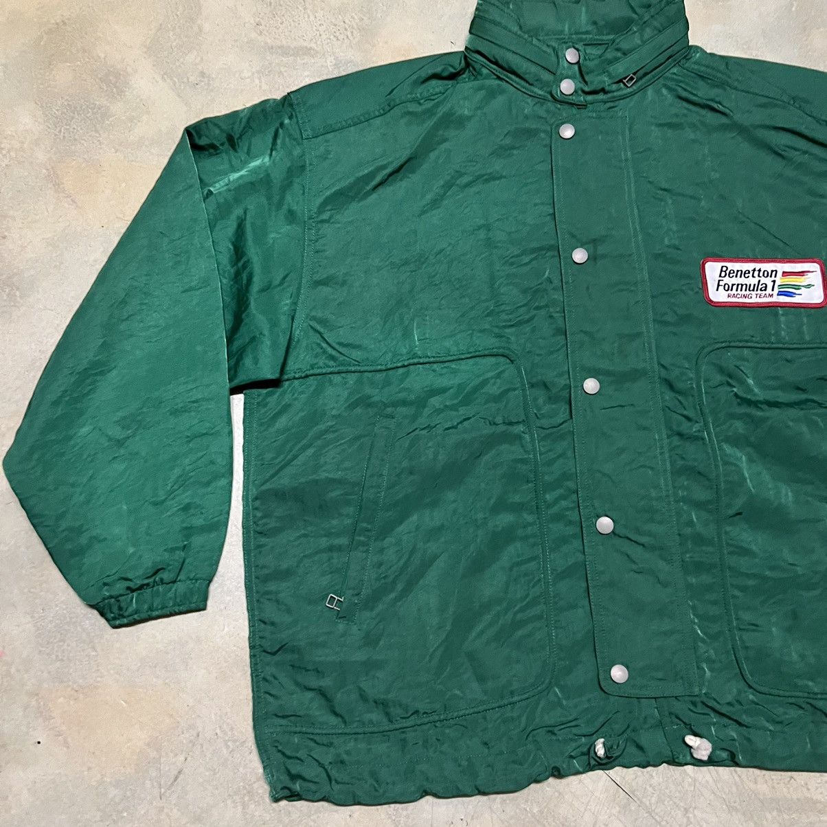 Benetton Vintage Benetton Formula 1 Big Logo Racing Light Jacket Size US L / EU 52-54 / 3 - 5 Thumbnail