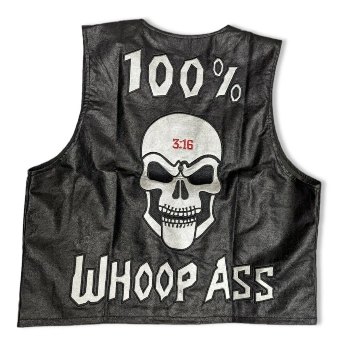 image of Vintage x Wwe Stone Cold Steve Austin Wwf Vest Whoop Ass in Black, Men's (Size Small)