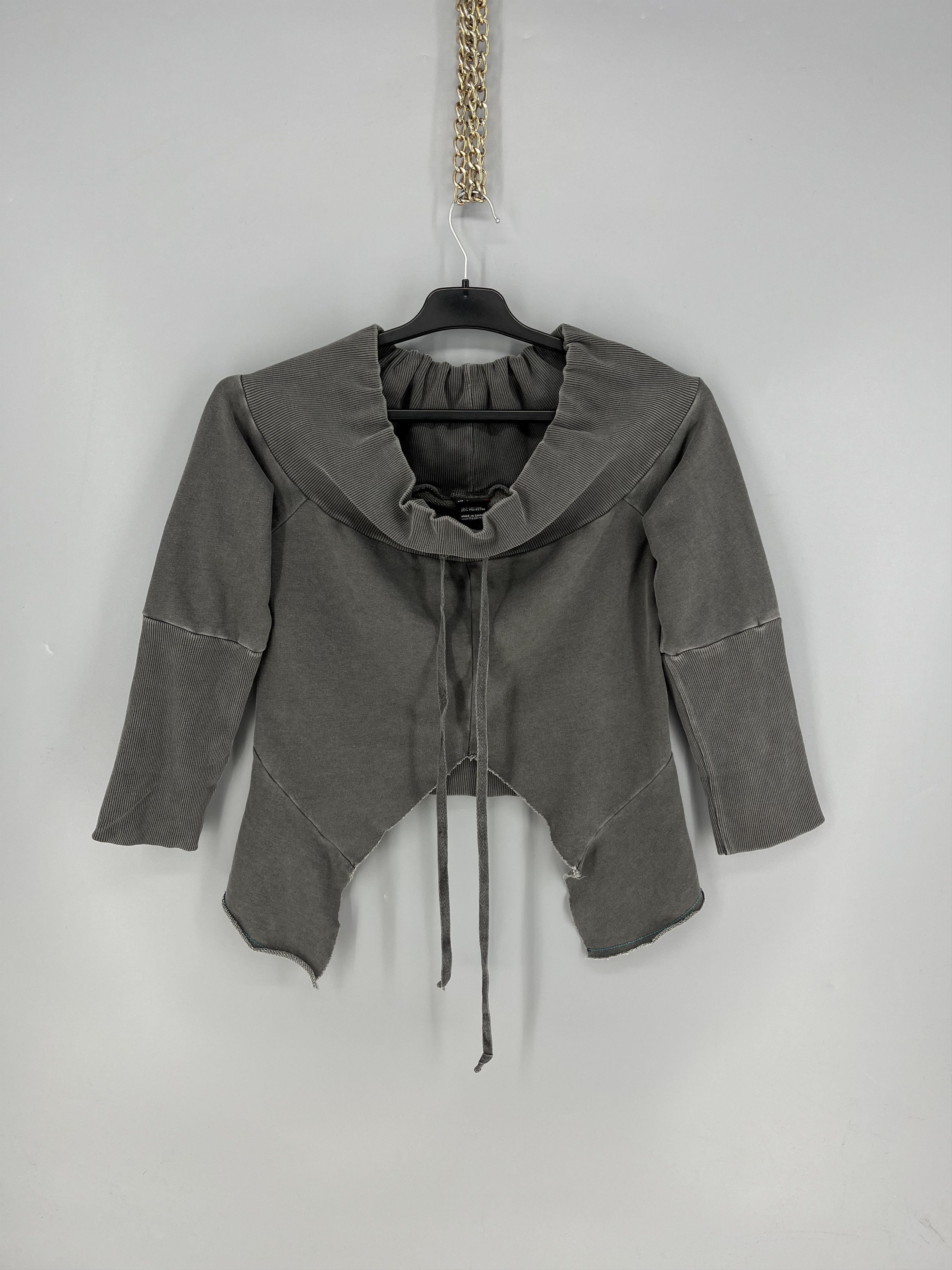 Diesel Diesel Womens Avant-Garde Cropped Cowl Neck Sweatshirt Size L / US 10 / IT 46 - 1 Thumbnail