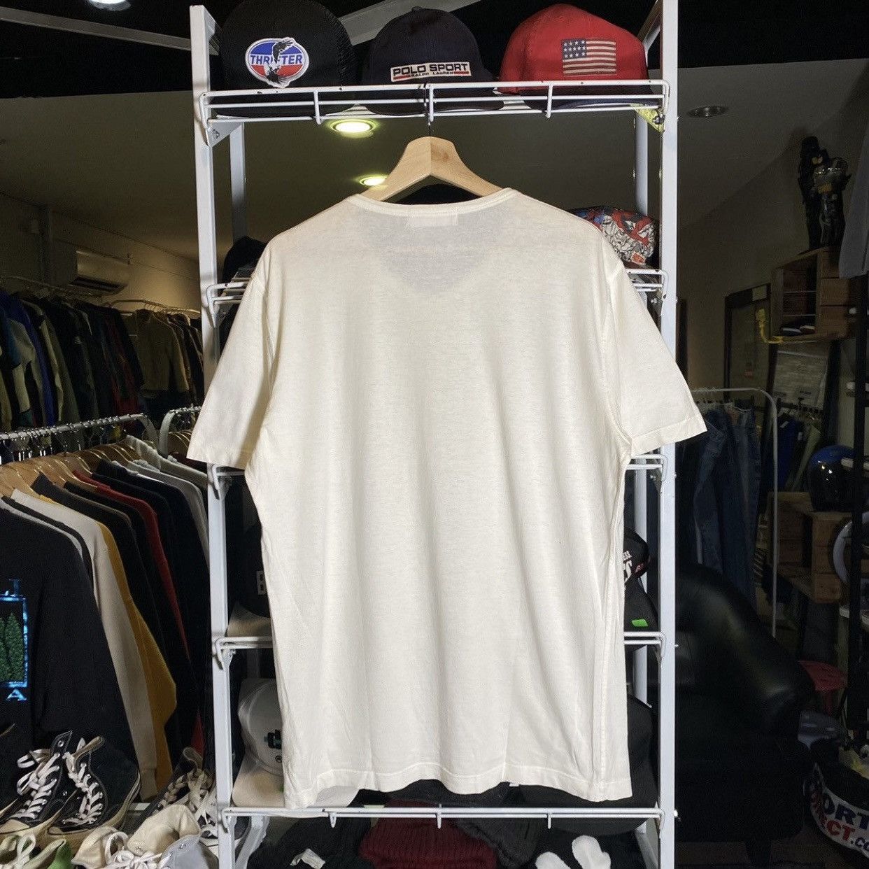 Stone Island Stone Island White V-Neck Compass Patch T-Shirt Size US XL / EU 56 / 4 - 2 Thumbnail