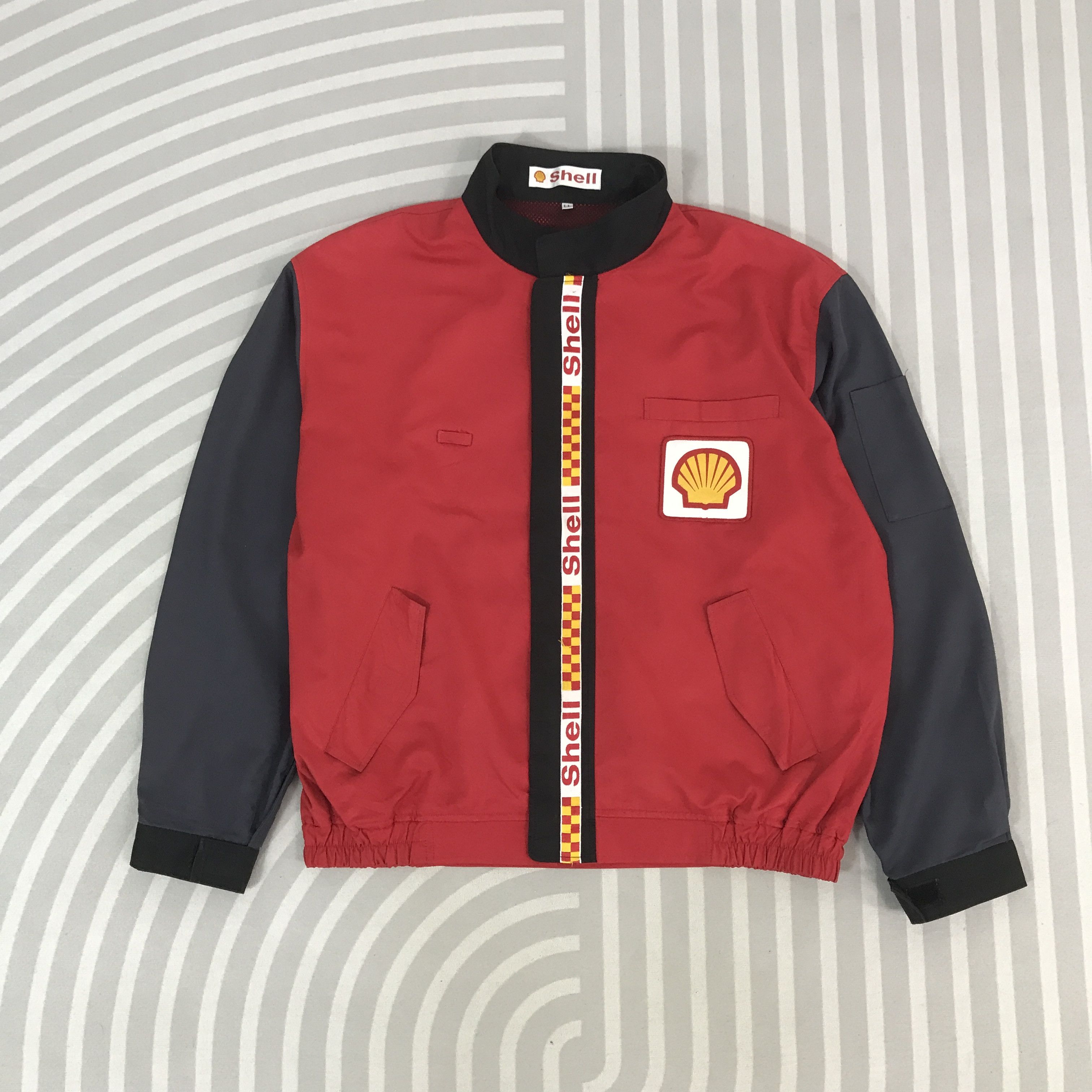 Japanese Brand Vintage Shell Helix Oil Brand Japan Racing Jacket Size US L / EU 52-54 / 3 - 1 Thumbnail