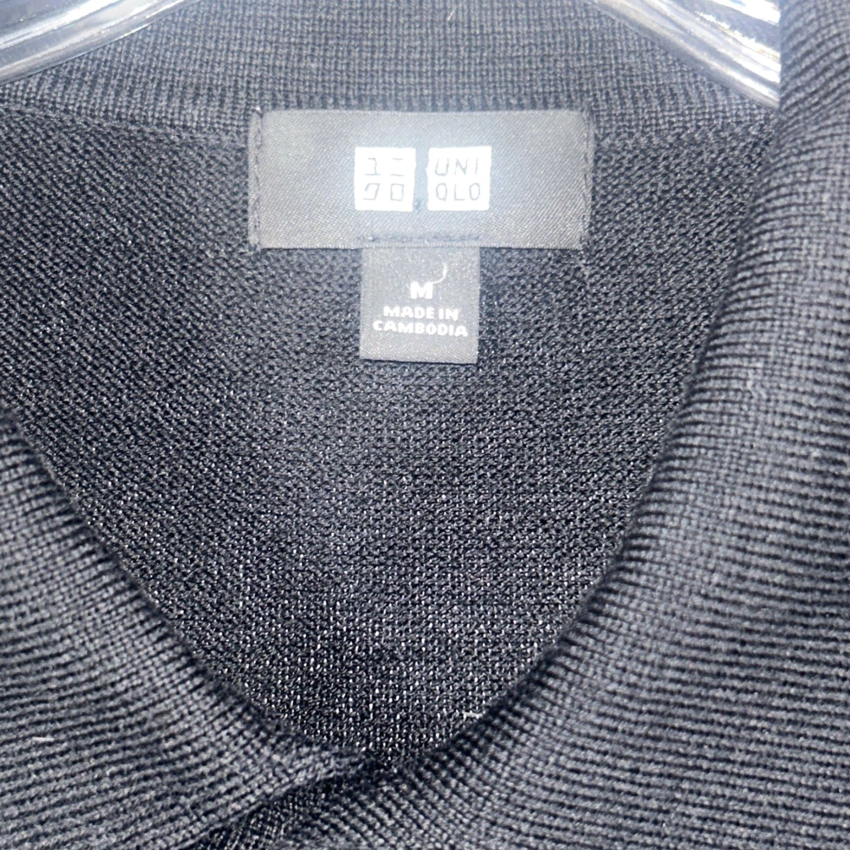 Uniqlo Uniqlo Mens Long Sleeve Pullover Wool Knit Collared Black Size M Sweater Size US M / EU 48-50 / 2 - 3 Thumbnail