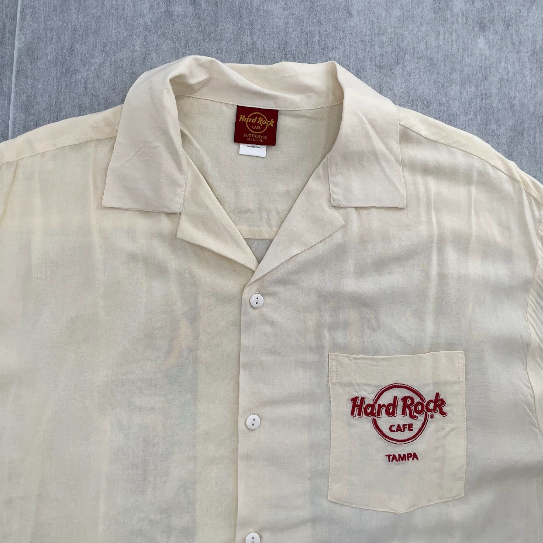 Hard Rock Cafe VINTAGE Hard Rock Cafe Shirt Adult Medium Ivory Tampa Florida Embroidered Casino Men Size US M / EU 48-50 / 2 - 4 Thumbnail