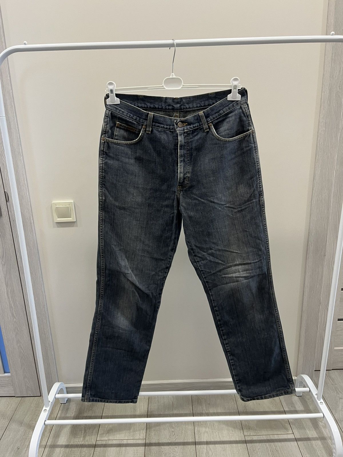 Wrangler VINTAGE BAGGY WRANGLER Y2K NAVY BLUE FADED DENIM JEANS 34x34 Size US 34 / EU 50 - 2 Thumbnail