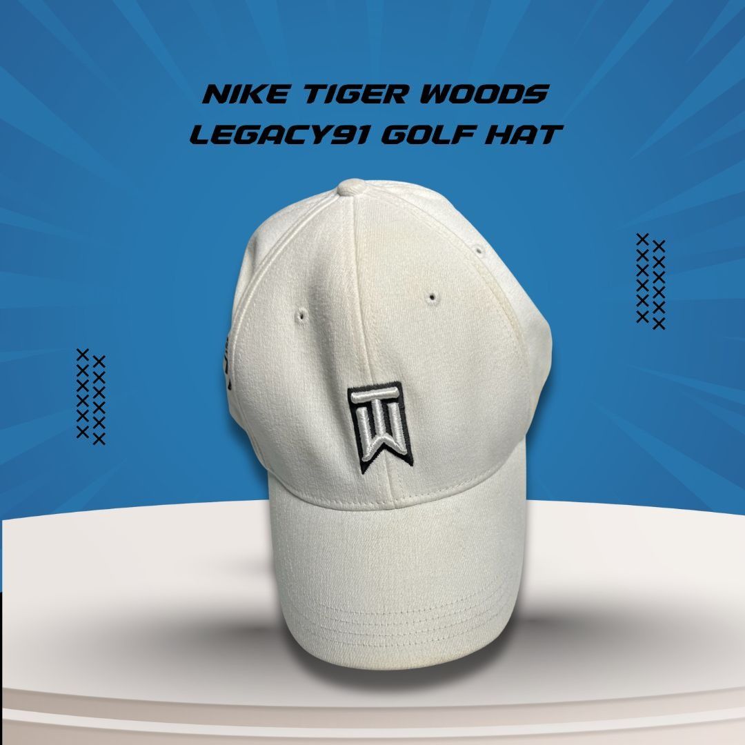 Nike Nike Tiger Woods Legacy91 Golf Hat L/XL White Adjustable Fit Size ONE SIZE - 1 Thumbnail