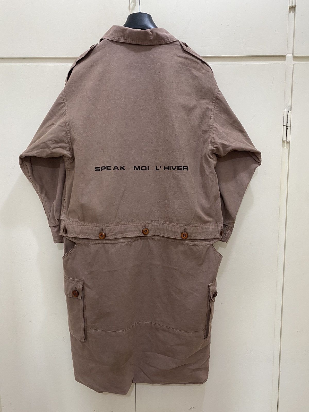 Fiorucci Rare Fiorucci Hard Trench Coat, size S, brown, used . Size US S / EU 44-46 / 1 - 12 Thumbnail