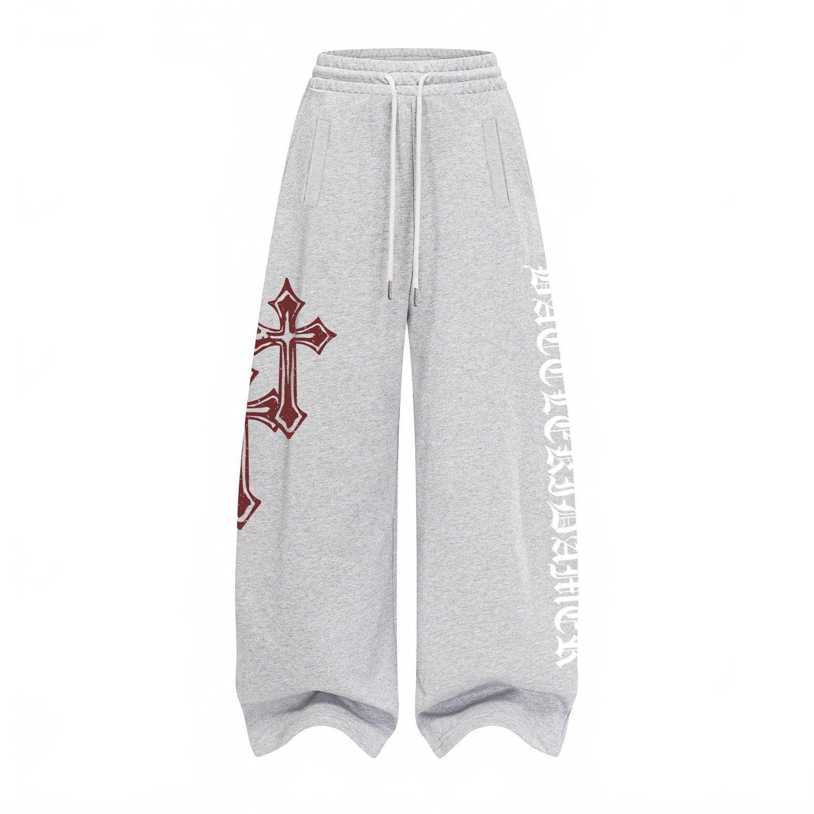 Vintage Cross Baggy Wide Leg Sweatpants, Graphic Sweatpants Size US 32 / EU 48 - 1 Thumbnail
