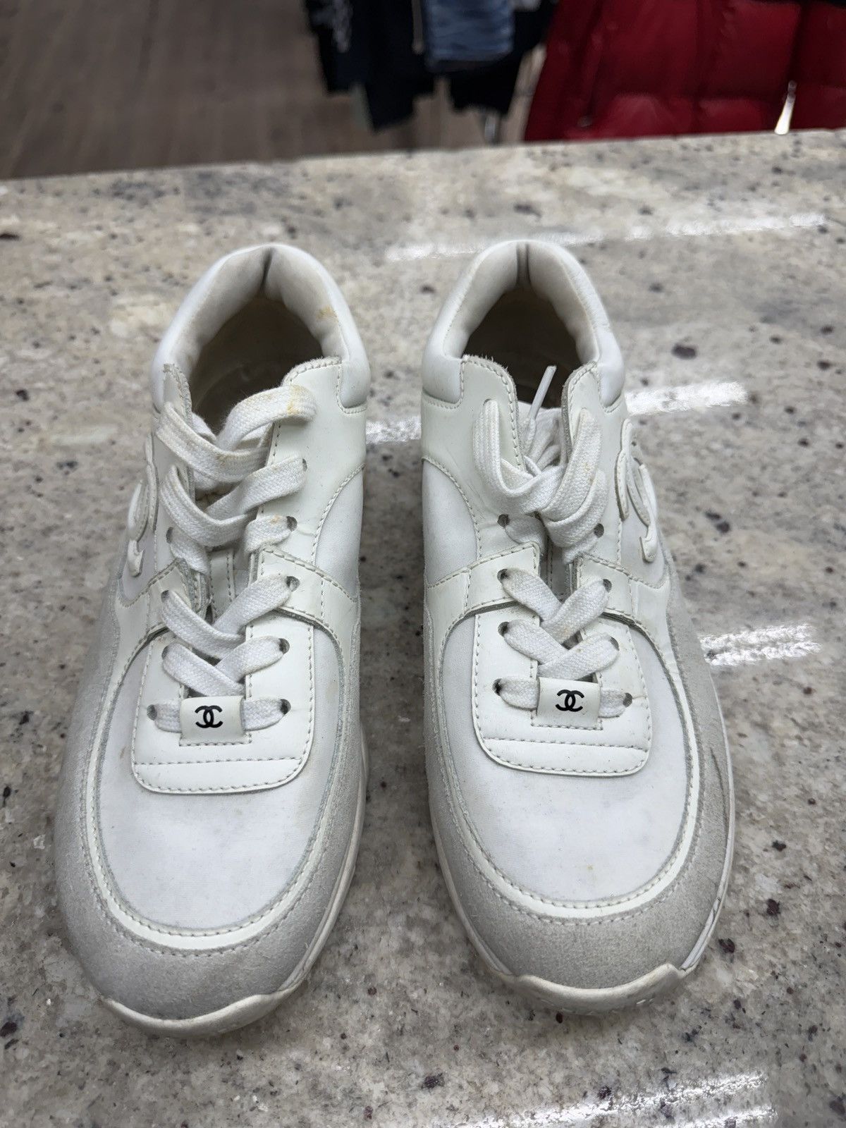 Chanel Chanel White Runners Size US 6.5 / IT 36.5 - 3 Thumbnail