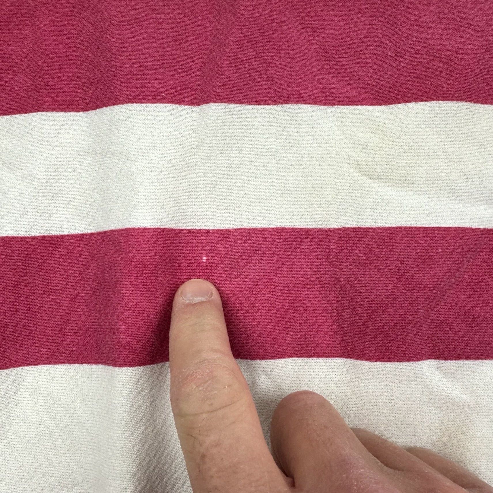 Pinko VINTAGE Transaction Sweatshirt Women's XL Striped Pink White 70s 1970s Pullover Activewear UK US Made Womens Size XL / US 12-14 / IT 48-50 - 4 Thumbnail