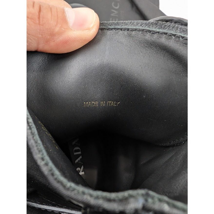 o1rshd1 Strapped Pouch Combat Boots 13 Prada - 13.5 US