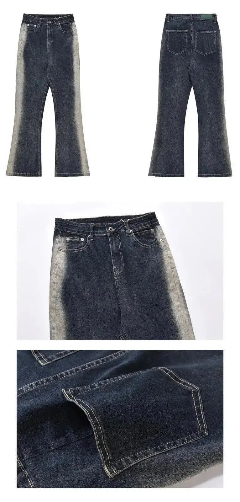 Japanese Brand Slim Flared Streetwear Vintage Design Jeans Size US 32 / EU 48 - 5 Thumbnail