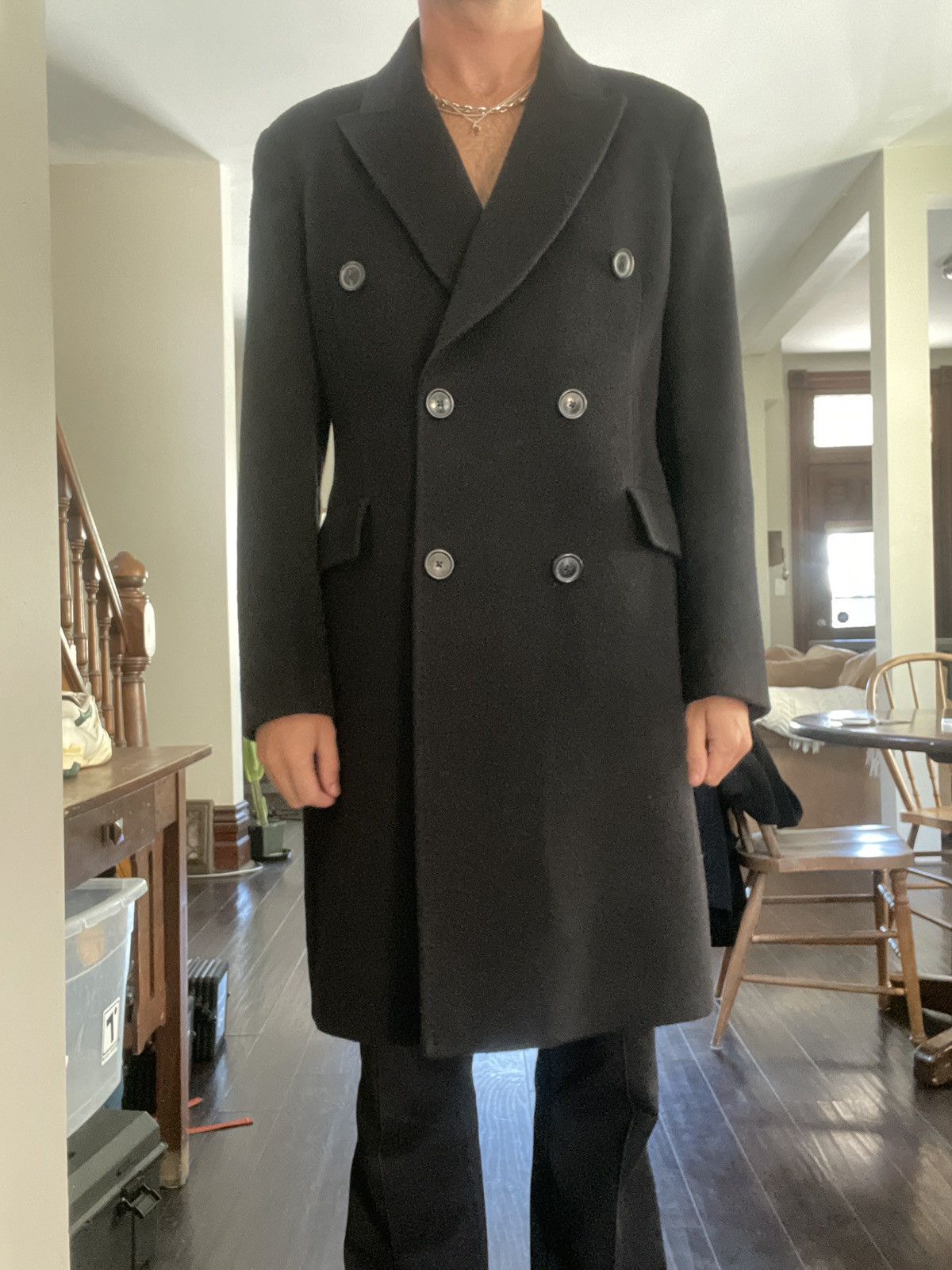 Our Legacy Whale Coat Black Hairy Mohair - Size 46