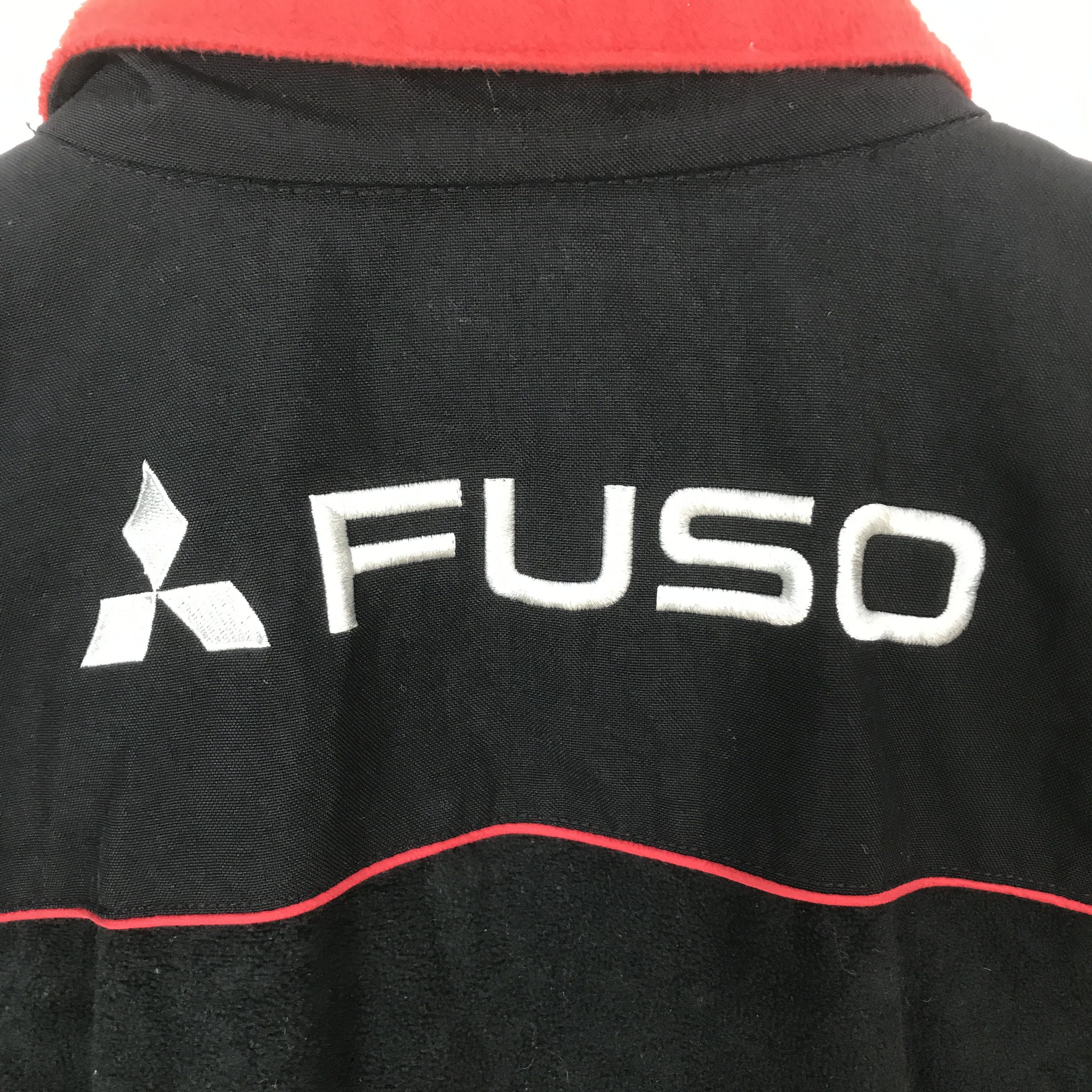 Japanese Brand Vtg fuso Mitsubishi Track racing fleece jacket K50B24 Size US L / EU 52-54 / 3 - 5 Thumbnail