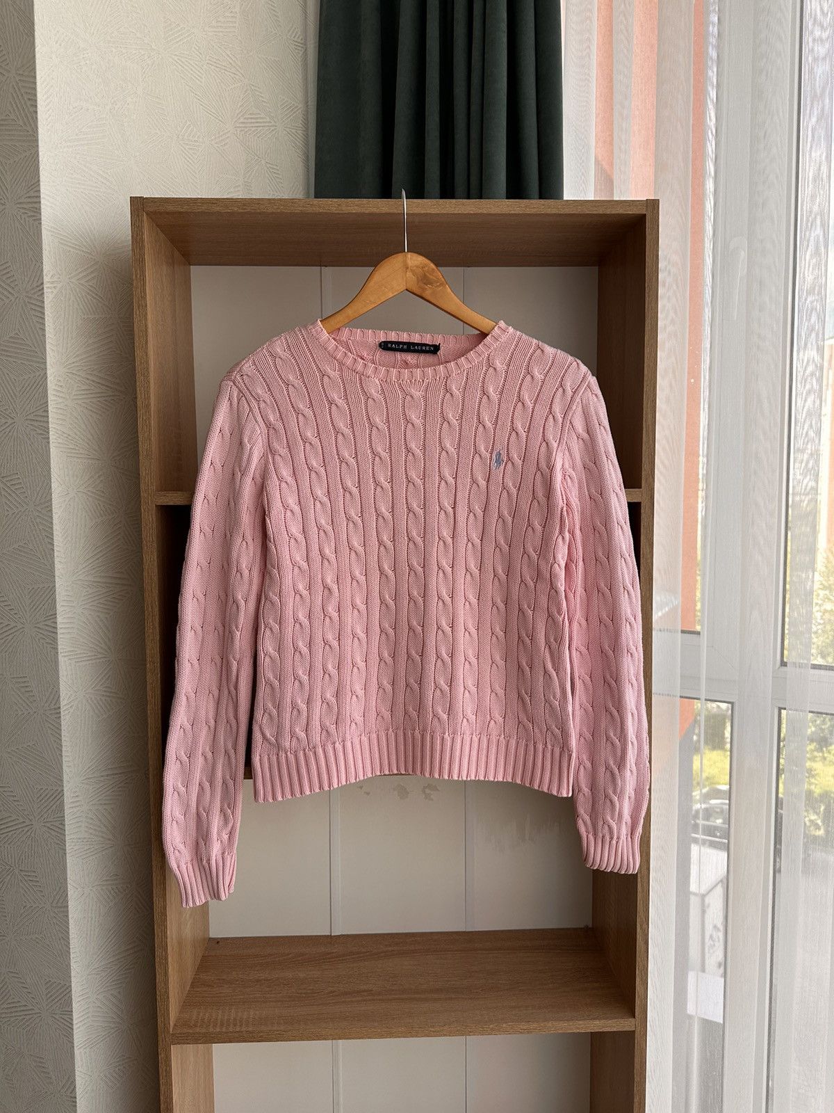 Vintage Polo Ralph Lauren W’ Royal Pink Cable Knit Sweater